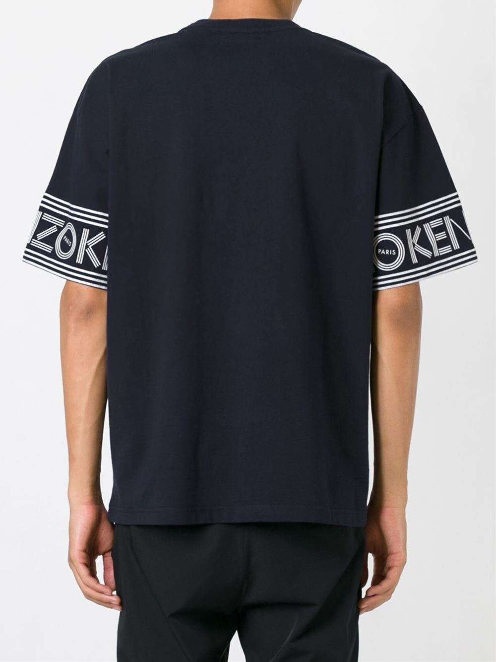 KENZO Printed Sleeve T-shirt in Blue for Men - Lyst