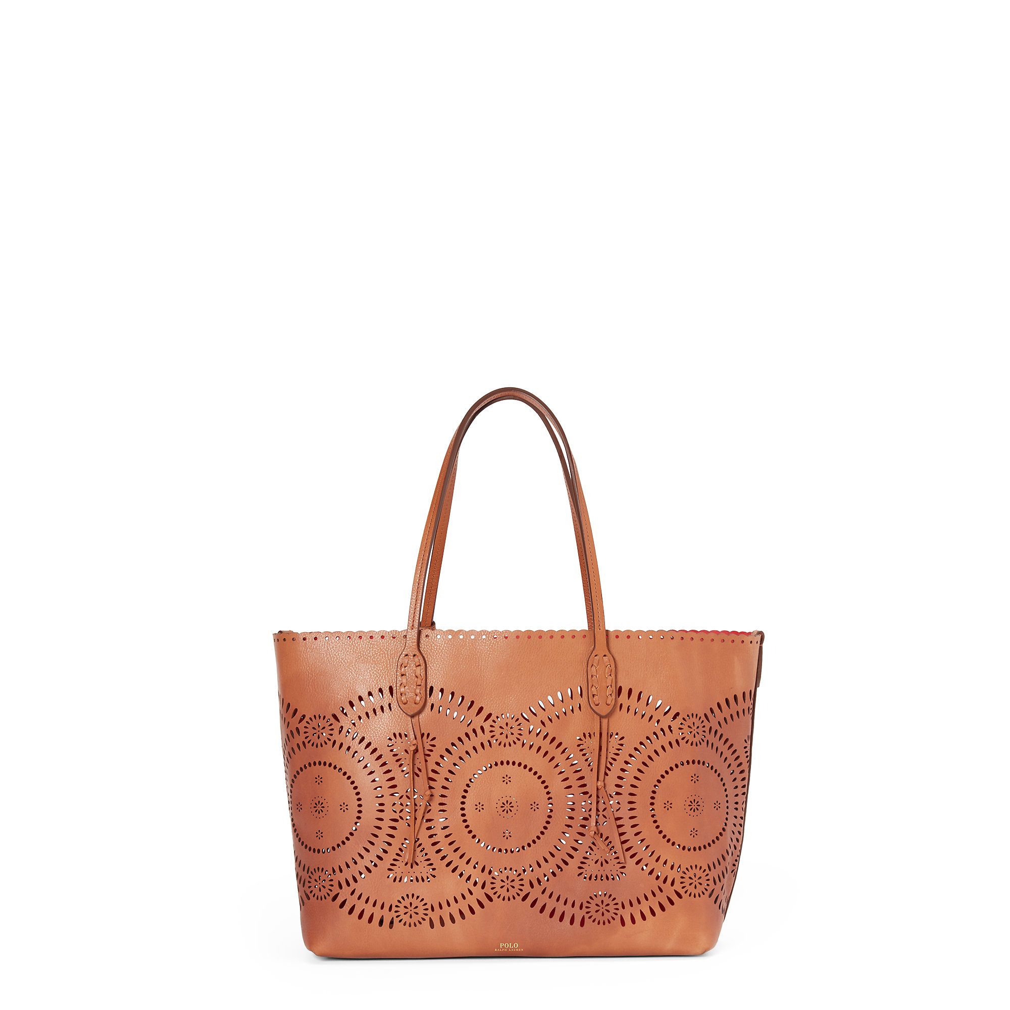 Polo Ralph Lauren Laser-cut Leather Tote | Lyst