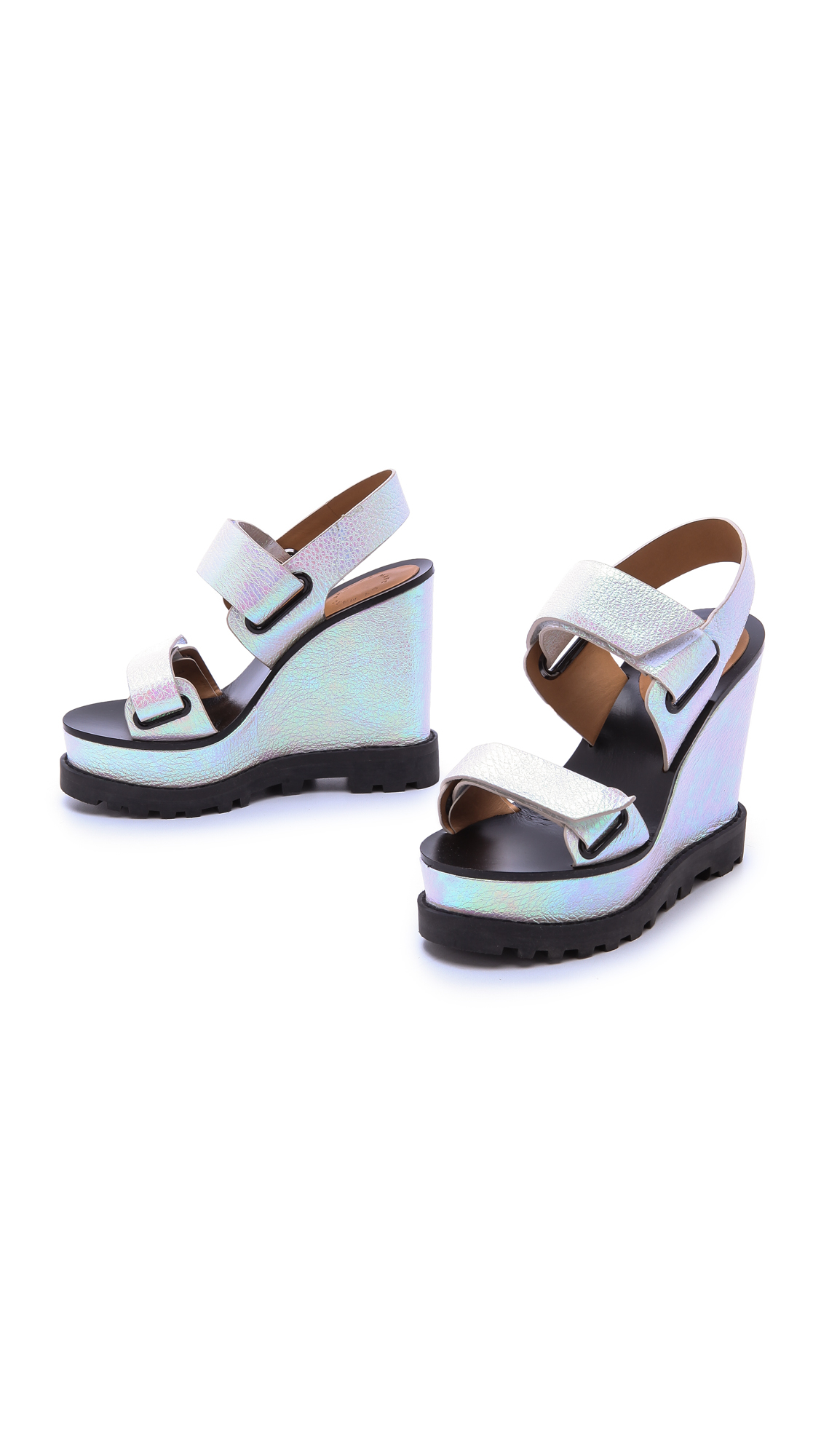 Marc By Marc Jacobs Street Stomp Platform Wedge Sandals - Tinted Pearl in  White | Lyst