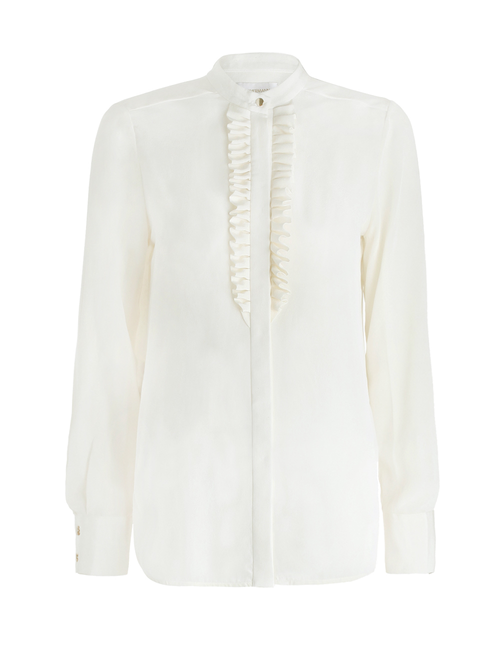 Zimmermann Silk Tuxedo Shirt in White - Lyst