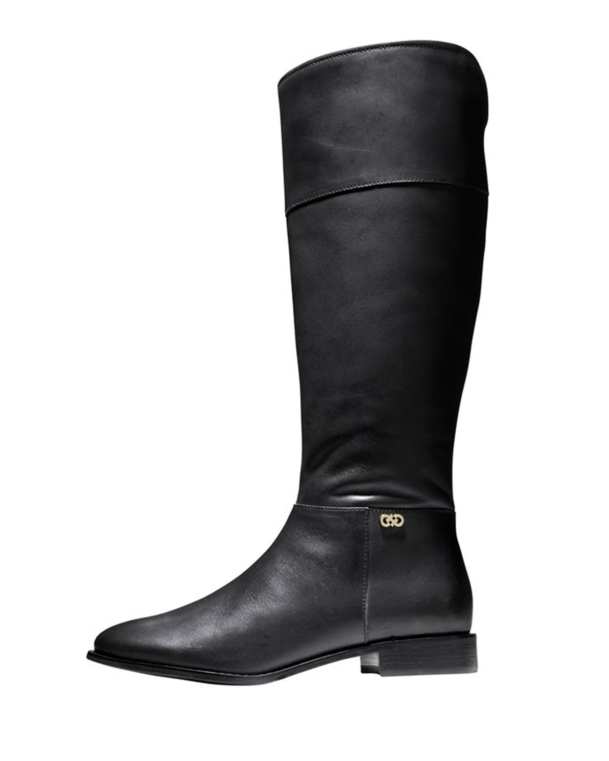 Cole haan Primrose Leather Riding Boot in Black Lyst
