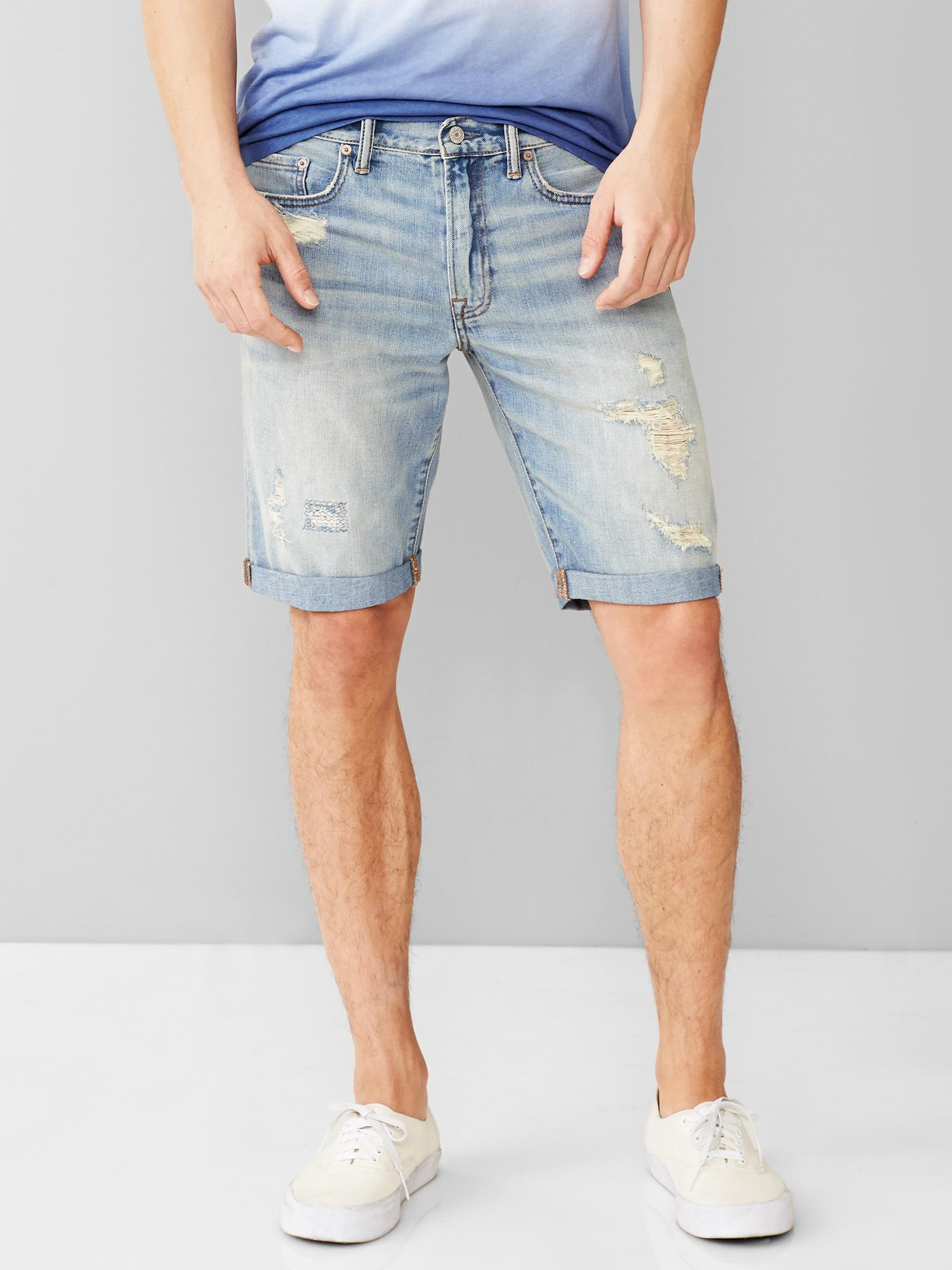 Gap 1969 Slim Fit Jean Shorts (10") in Blue for Men (light super