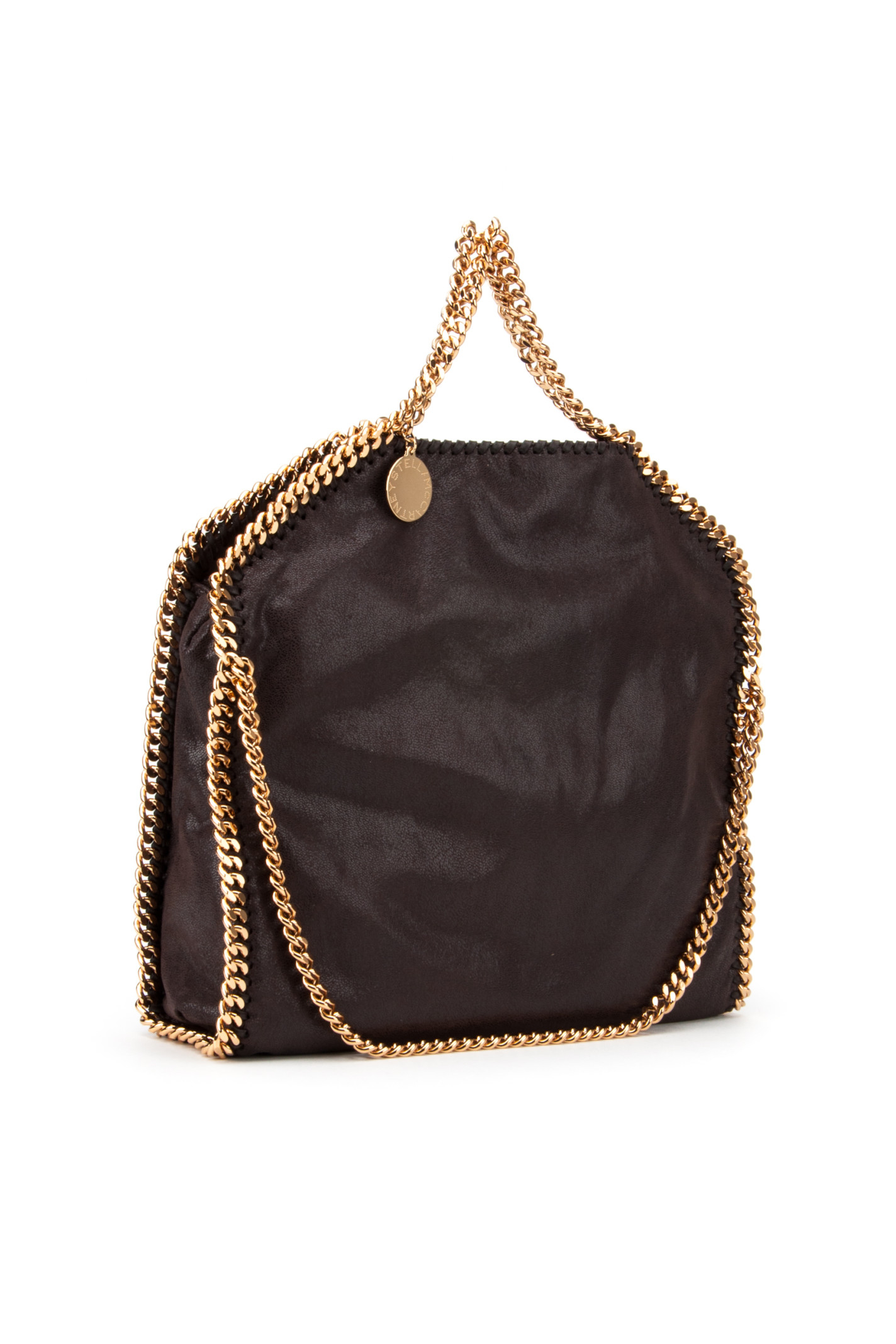 Stella mccartney Small Tote Shaggy Deer Gold Chain Bag in Brown (COFFEE) | Lyst
