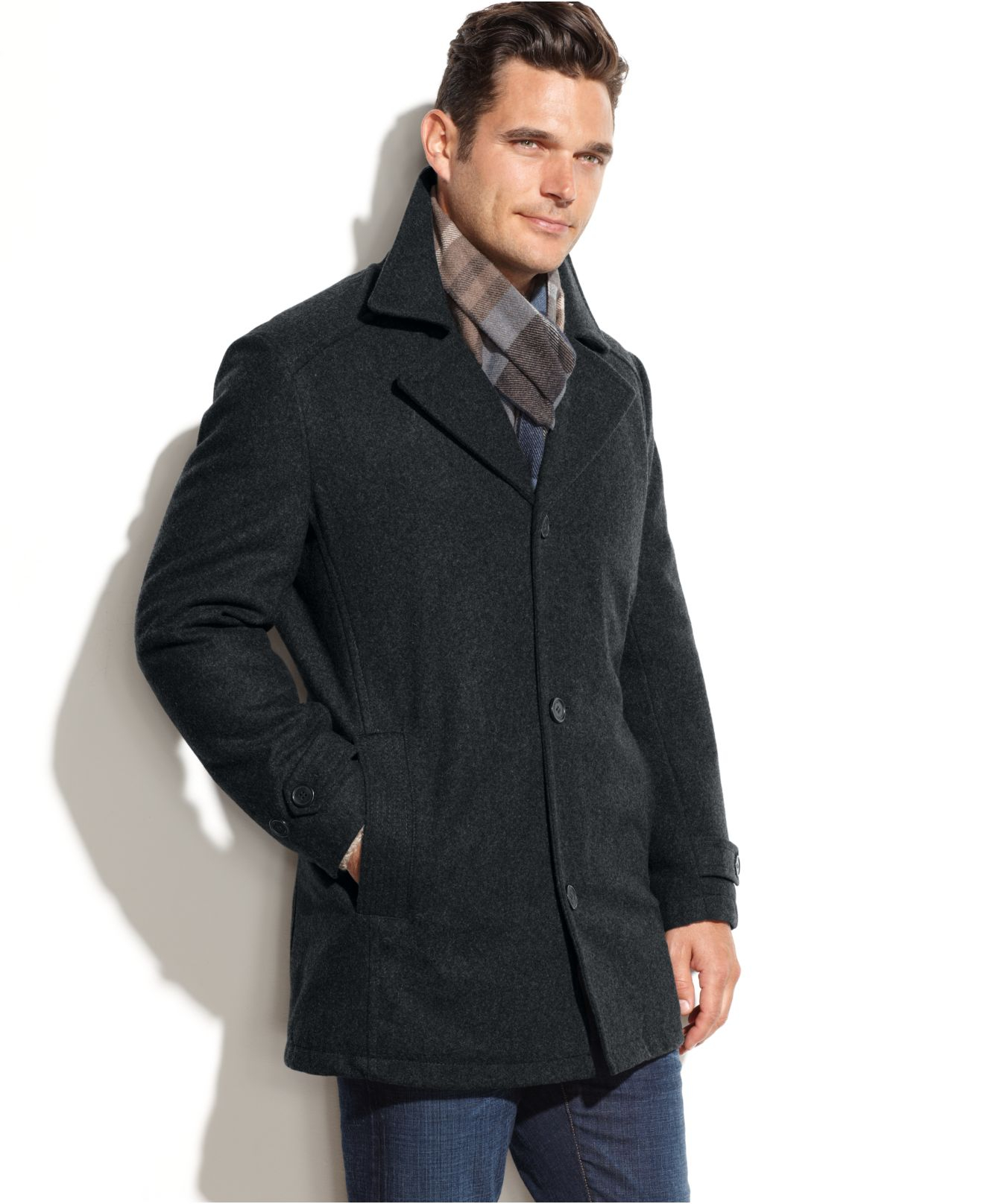 London Fog Big & Tall Classic Car Coat in Blue for Men (Officer Navy ...