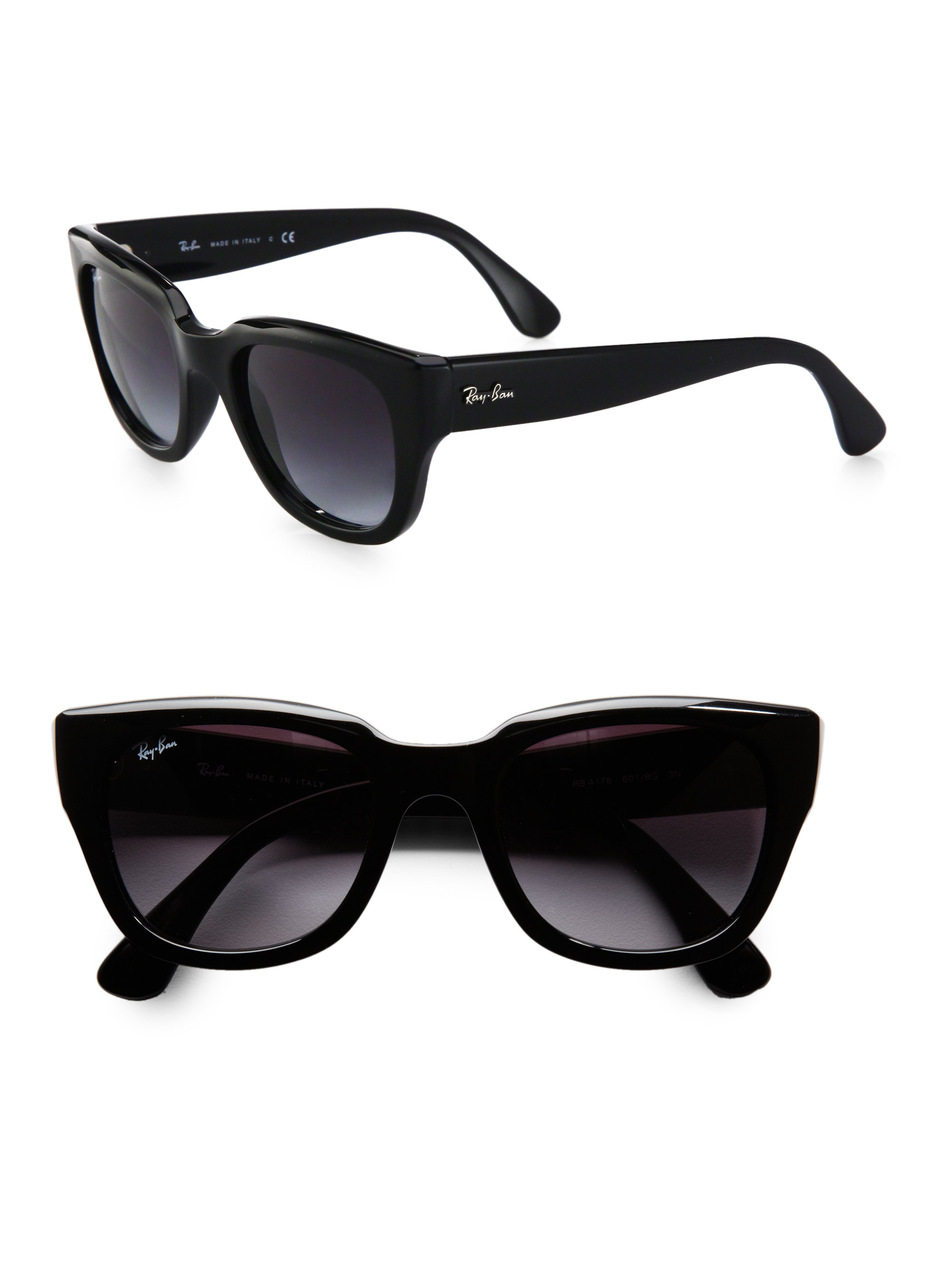 Ray-Ban Cats Eye Acetate Sunglasses in Black | Lyst