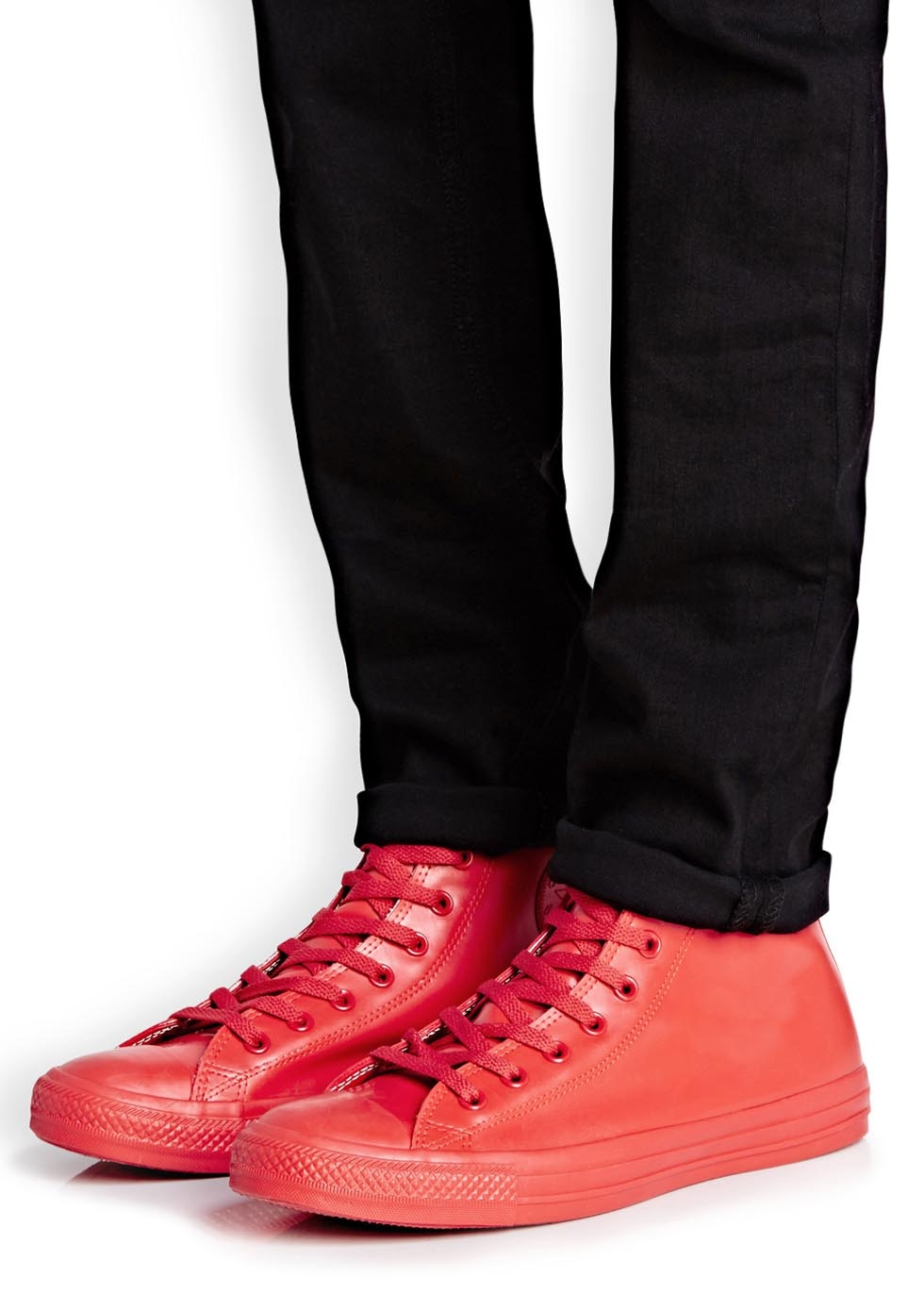 converse all red rubber
