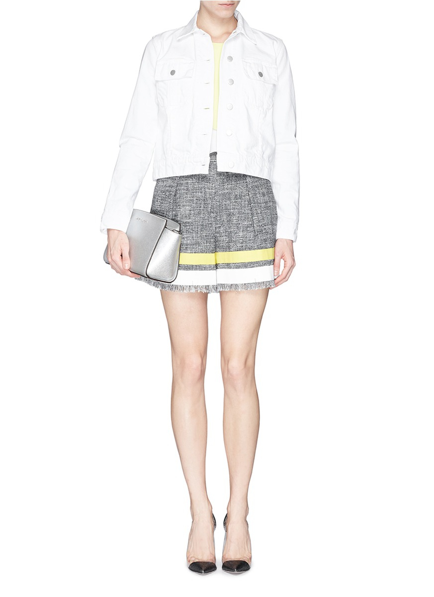 michael kors selma medium metallic leather crossbody