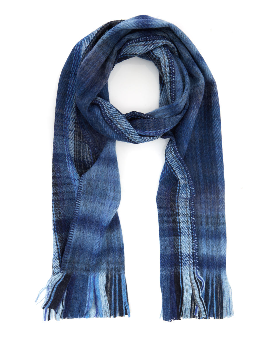 Lyst Our Legacy Plaid Brushed WoolBlend Scarf in Blue for Men