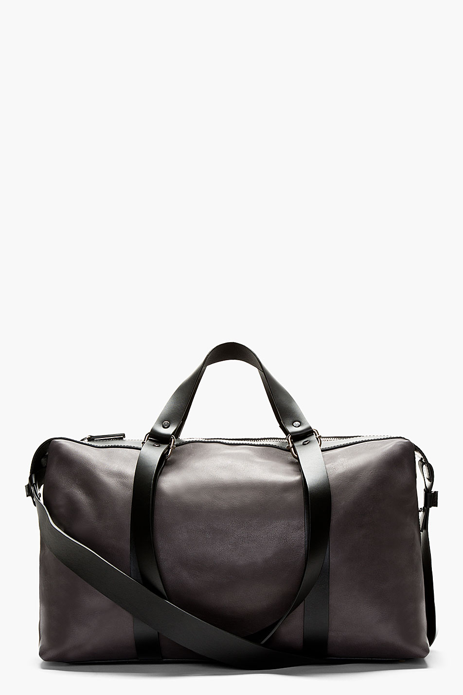 Lyst - Costume National Grey Leather Duffle Bag in Gray for Men