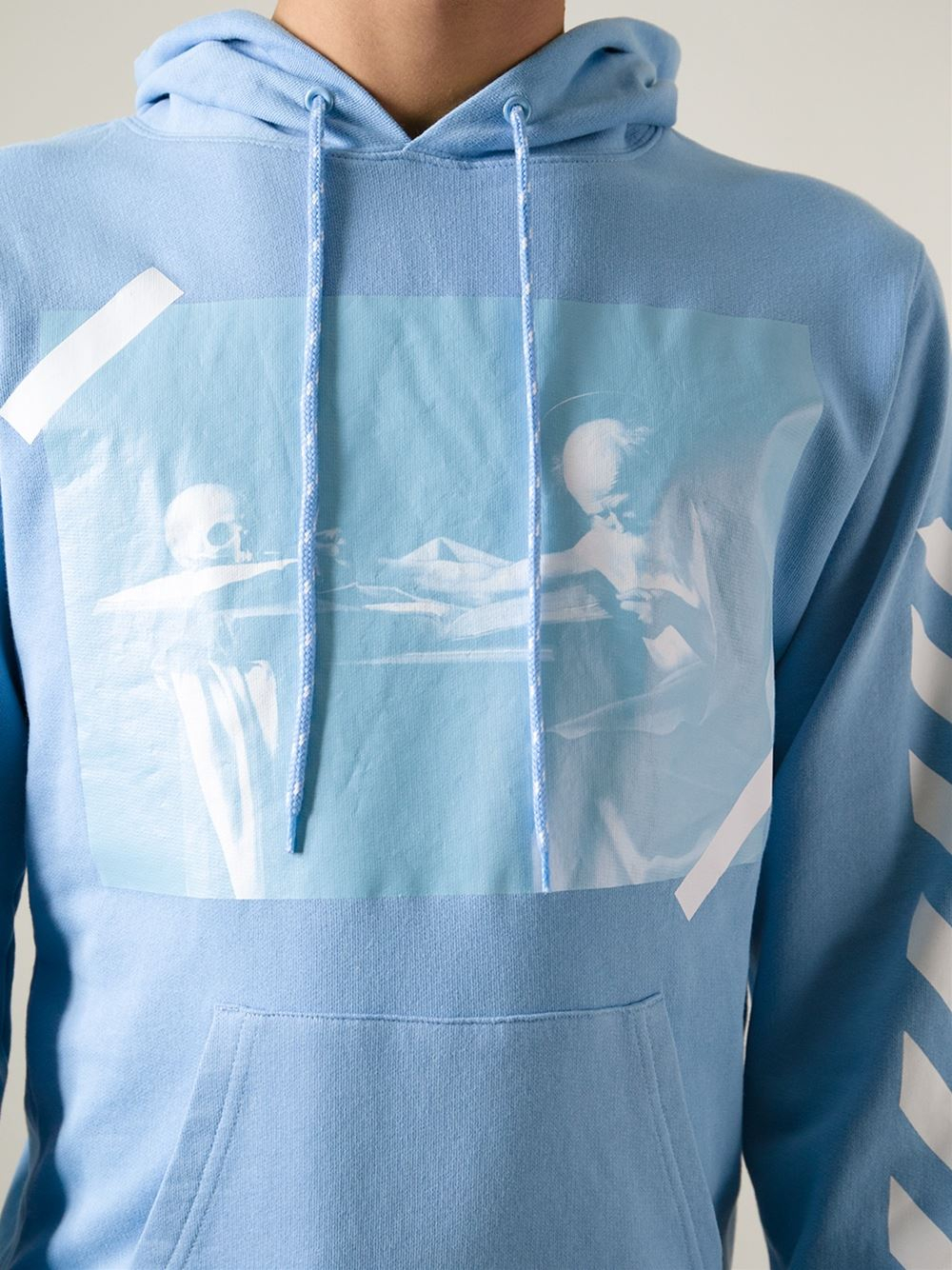 foran Odds har taget fejl Off-White c/o Virgil Abloh Digital Print Hoodie in Blue for Men | Lyst