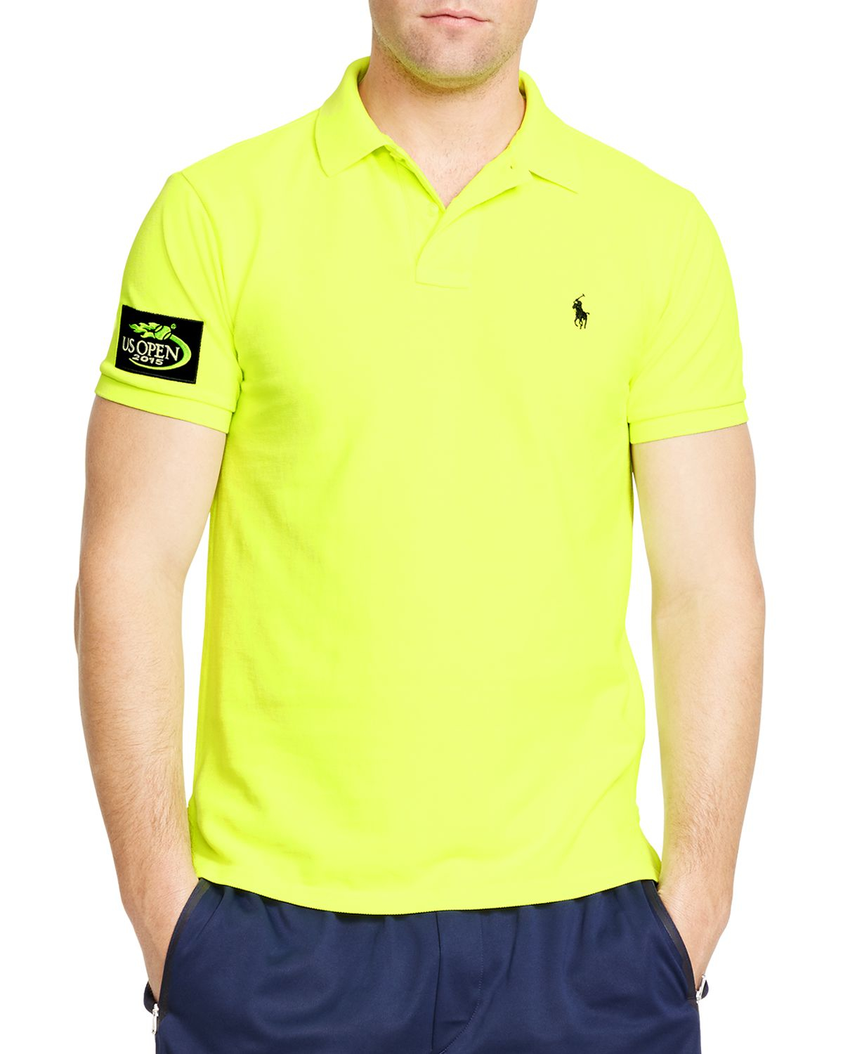 Lyst - Ralph Lauren Polo Us Open Custom-fit Big Pony Neon Slim Fit Polo ...