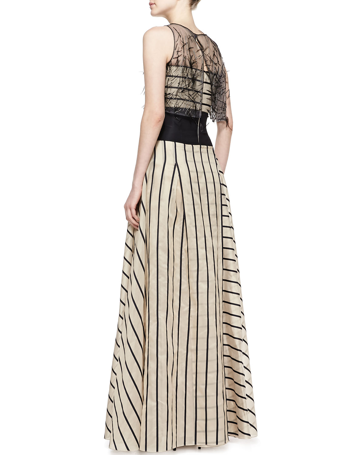 carolina herrera striped gown