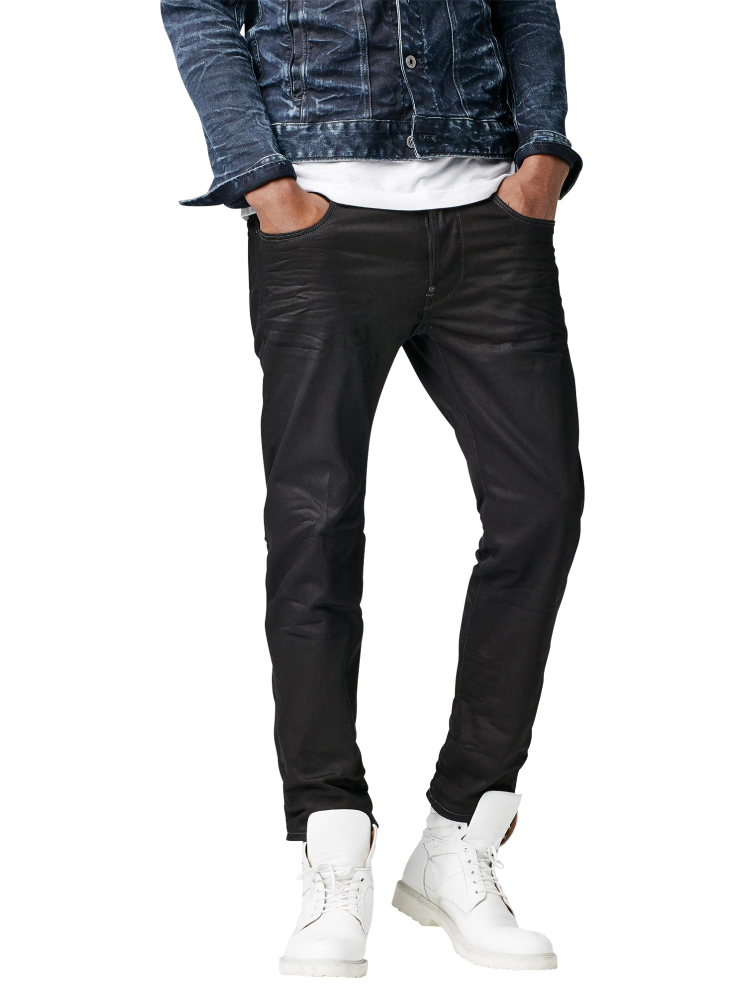 GStar RAW Denim Revend Straight Jeans in Black for Men Lyst