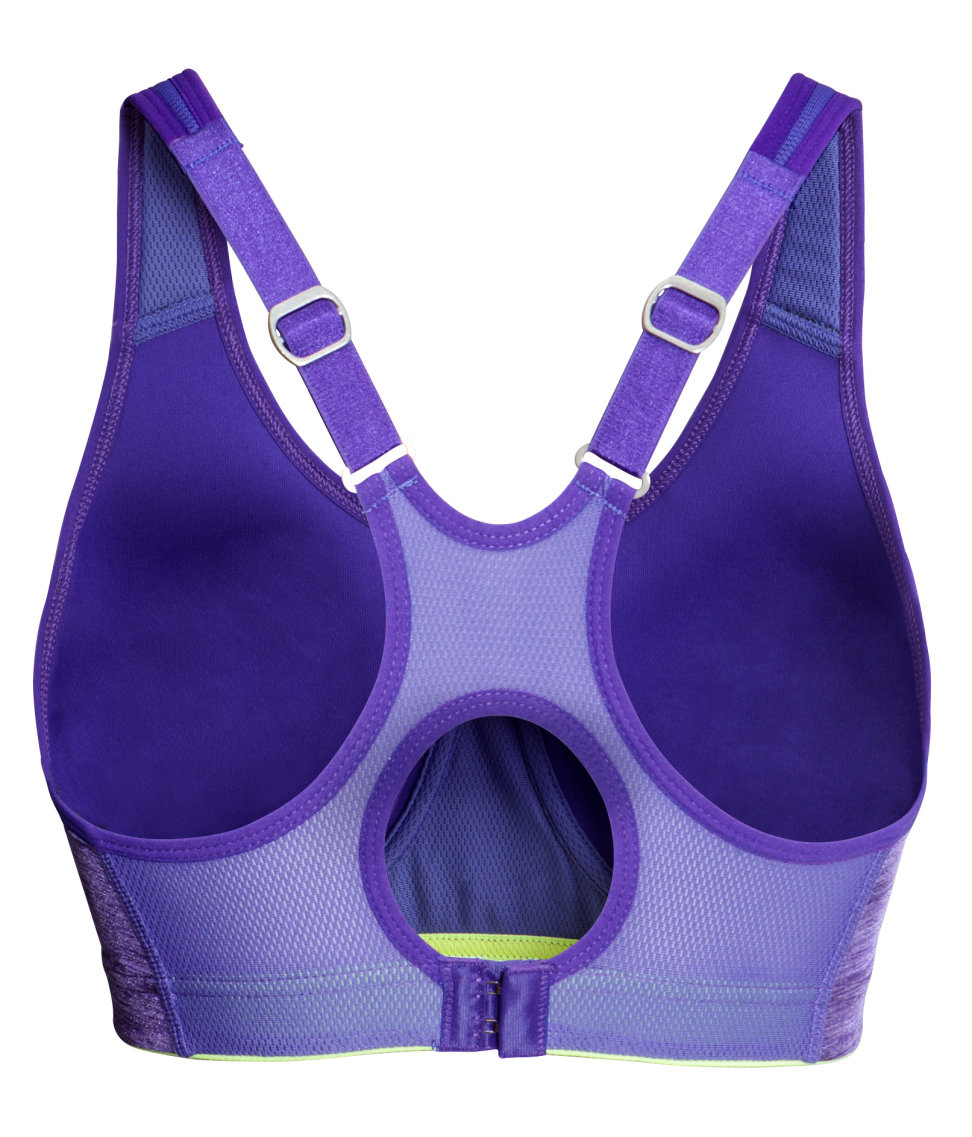 H M Sports  Bra  High Support in Purple  Lyst