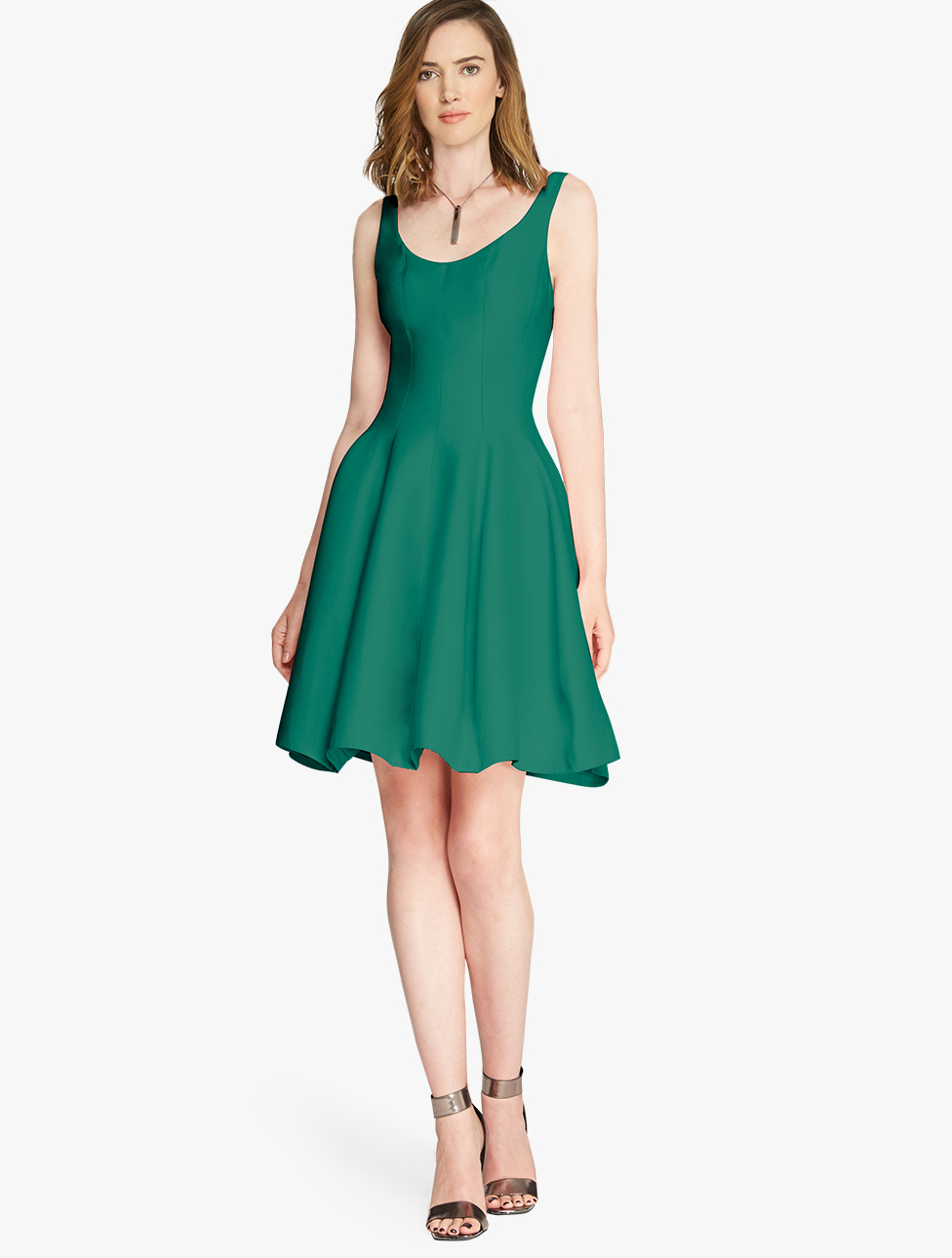Halston Silk Faille Tulip Skirt Dress in Green Lyst