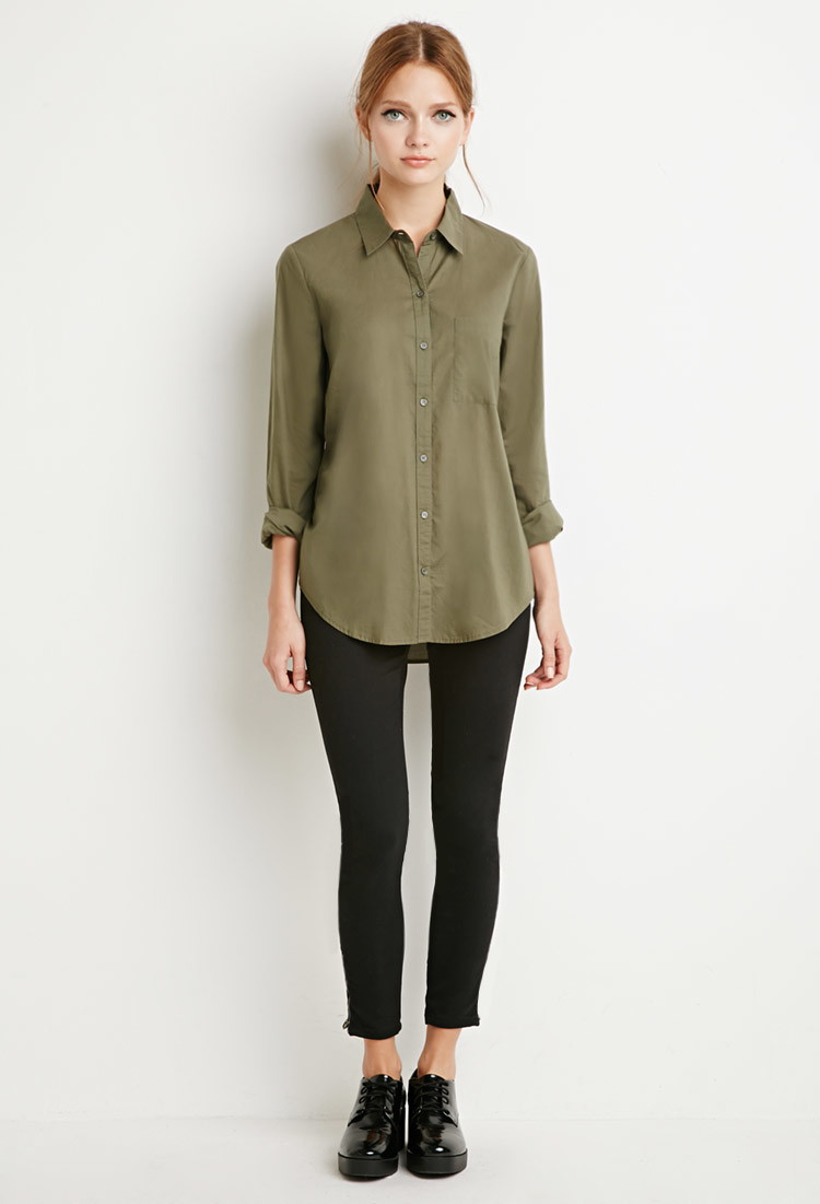 Green Blouse Forever 21 - Image Of 