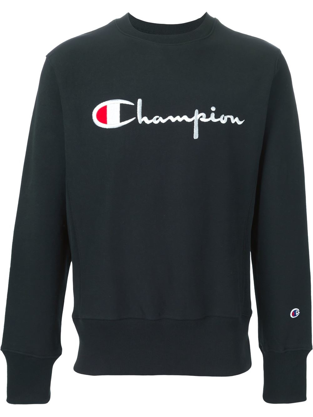 Champion Logo Sweatshirt in Black for Men - Lyst