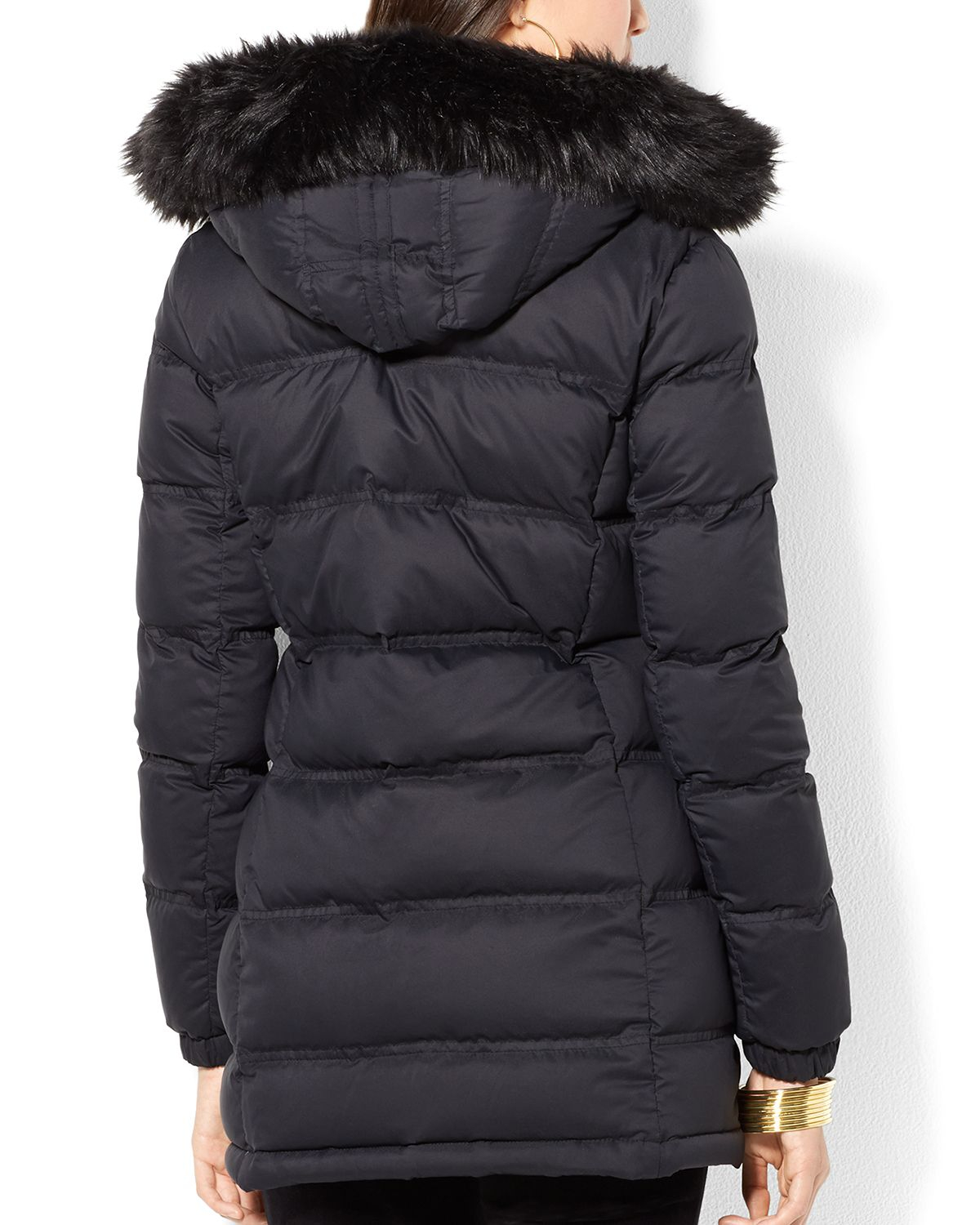 Ralph Lauren Lauren Down Puffer Coat in Black Lyst