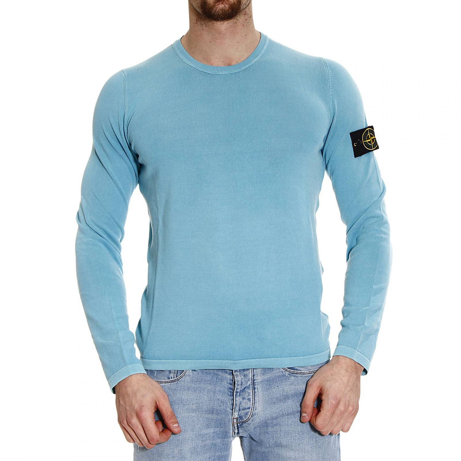 blue stone island sweater