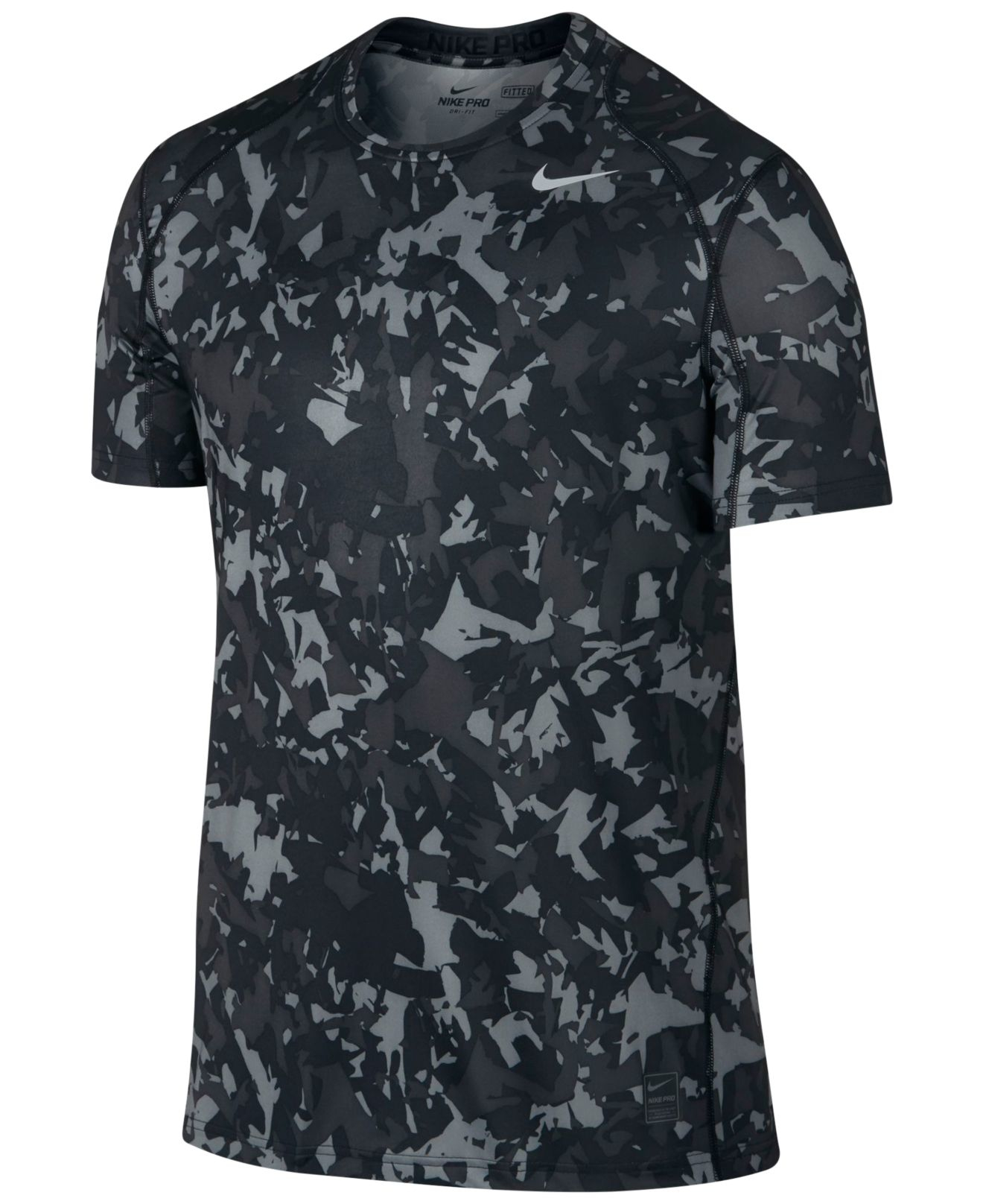 Nike Synthetic Men's Pro Cool Dri-fit Fitted Splinter Camo T-shirt in ...