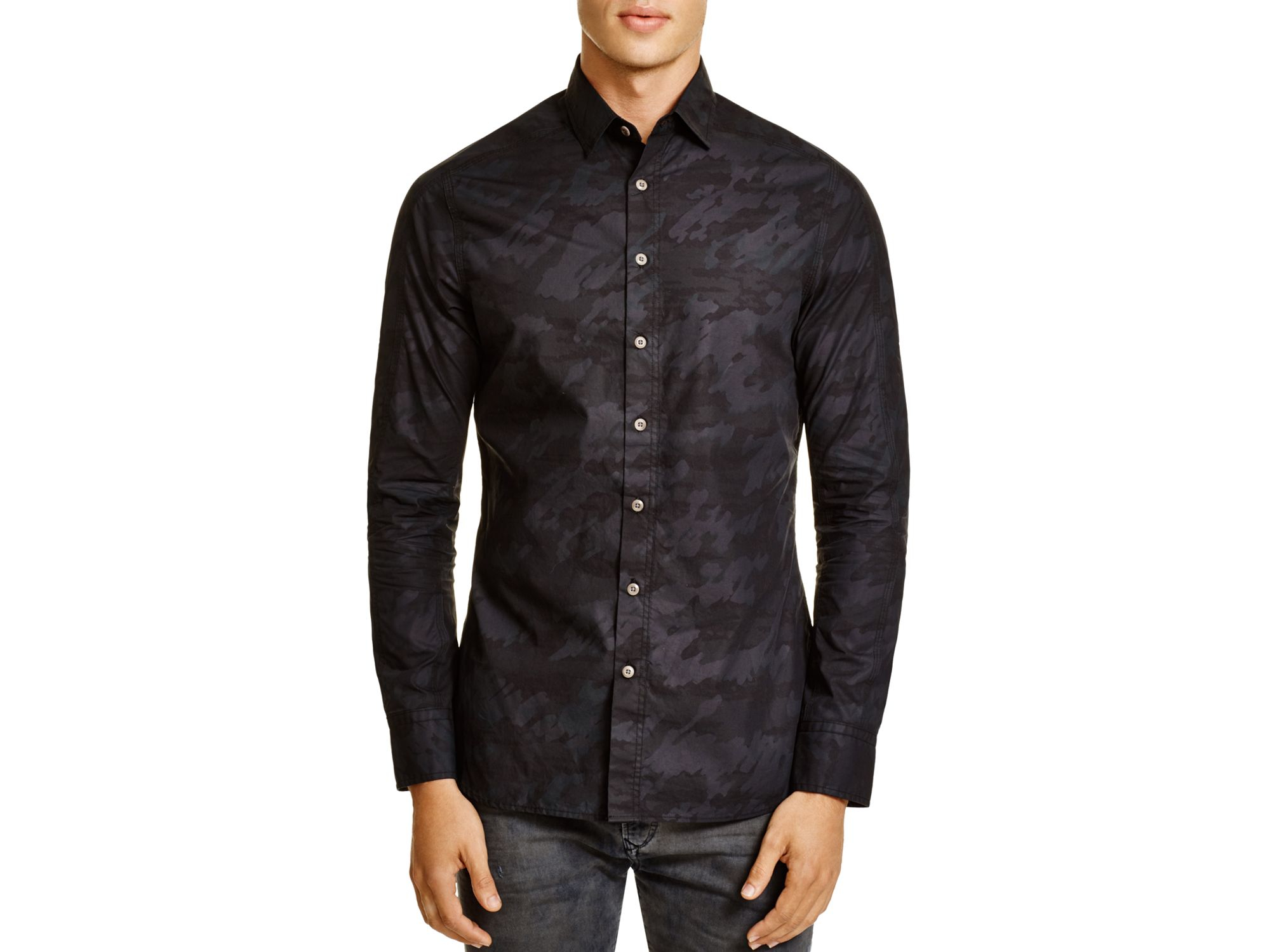 Wings + Horns Camo Slim Fit Button Down ...