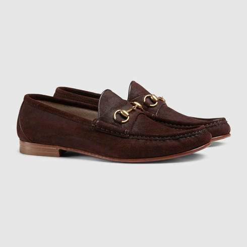 Gucci 1953 Suede Loafer in Brown for Men | Lyst