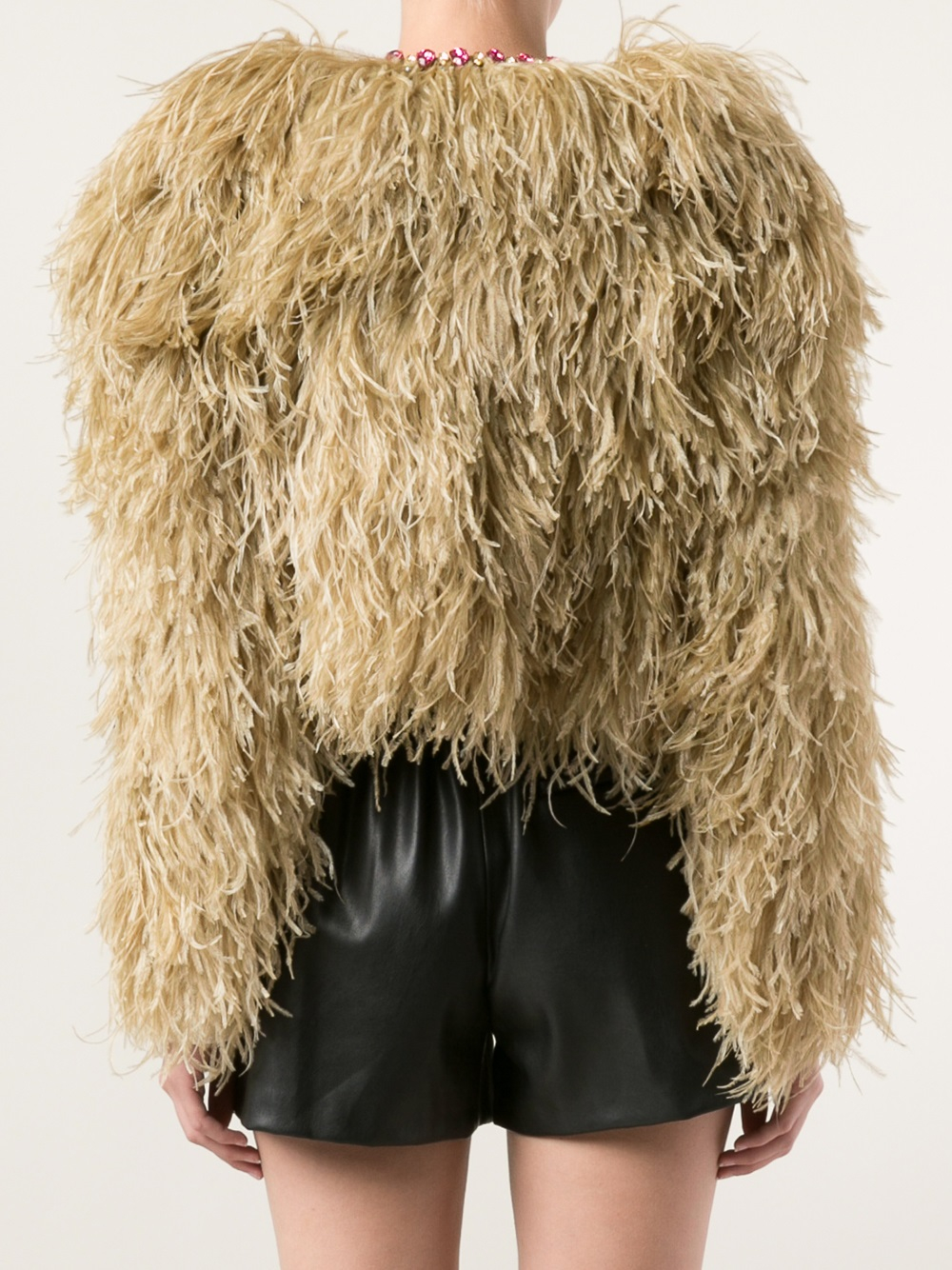Givenchy Ostrich Feather Jacket in Yellow Lyst