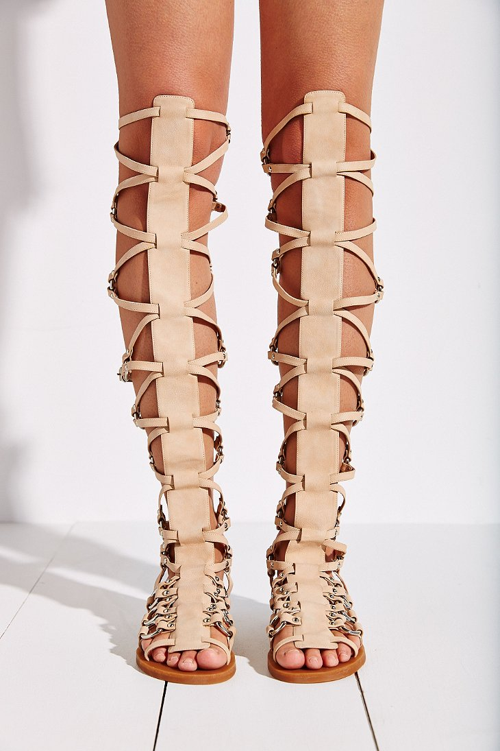 Easy to read Greengrocer Mobilize Jeffrey Campbell Buckle Gladiator Sandal in Natural | Lyst