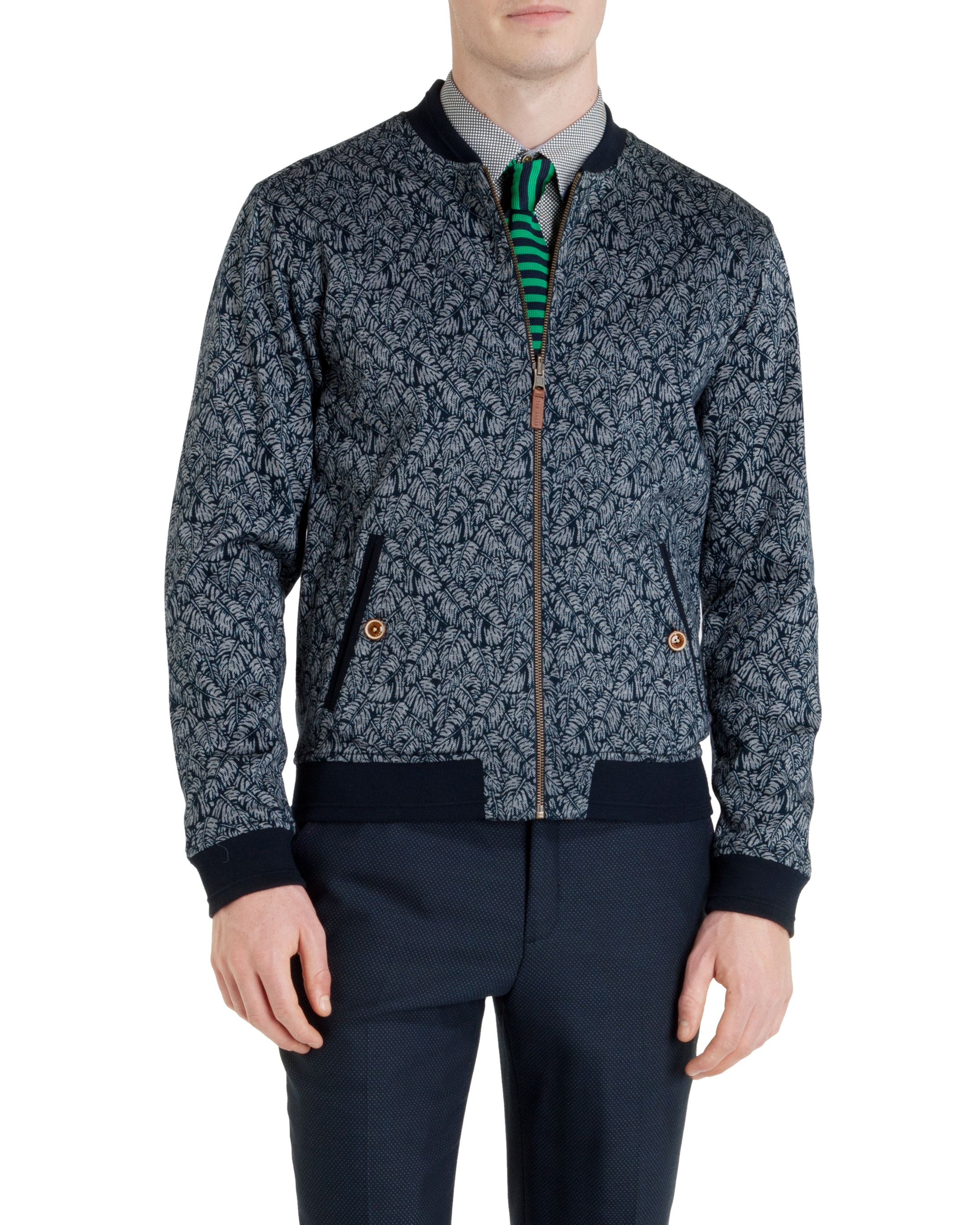 Ted Baker Boosun Reversible Full Zip Bomber Jacket in Navy (Blue) for