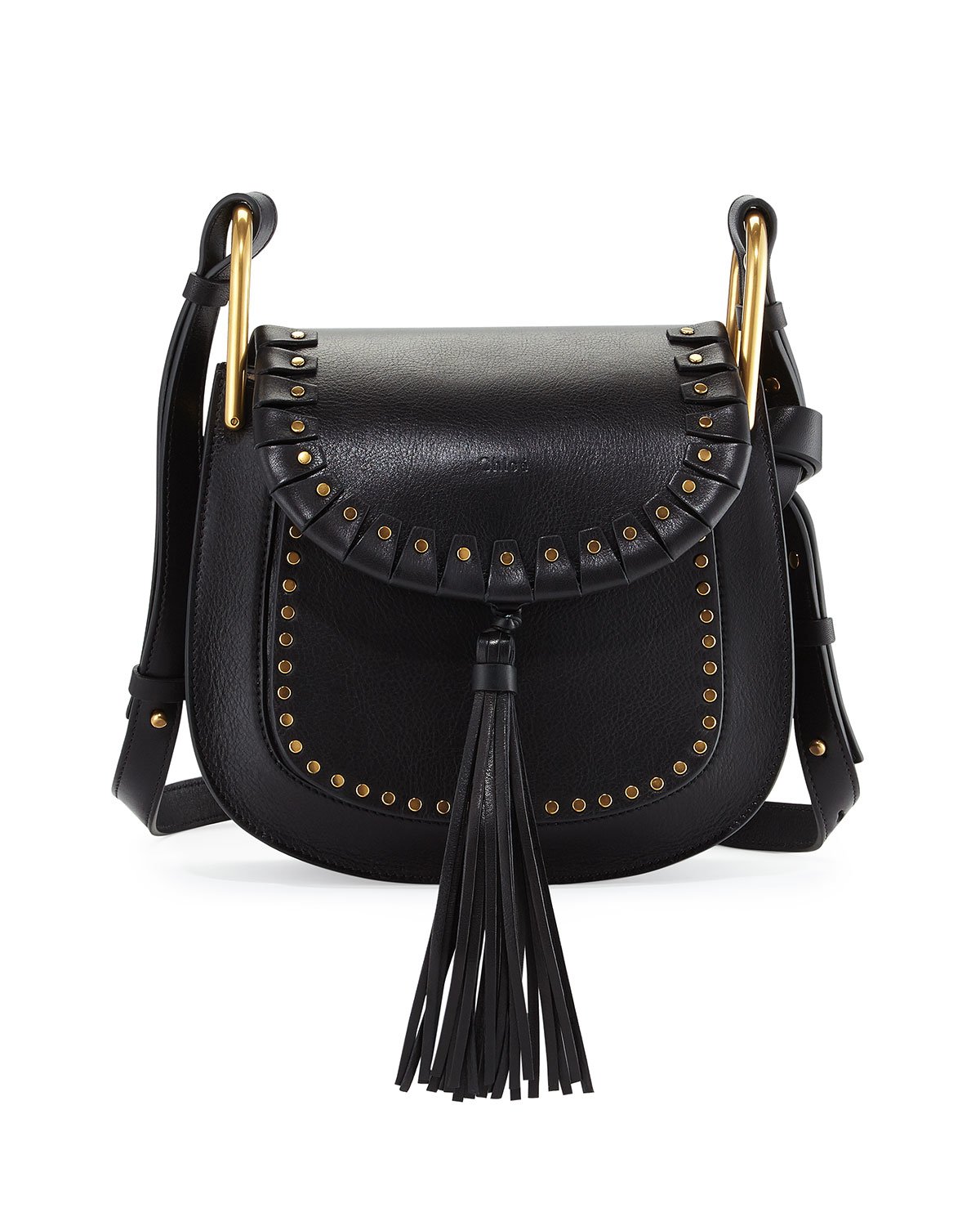 chloe black saddle bag