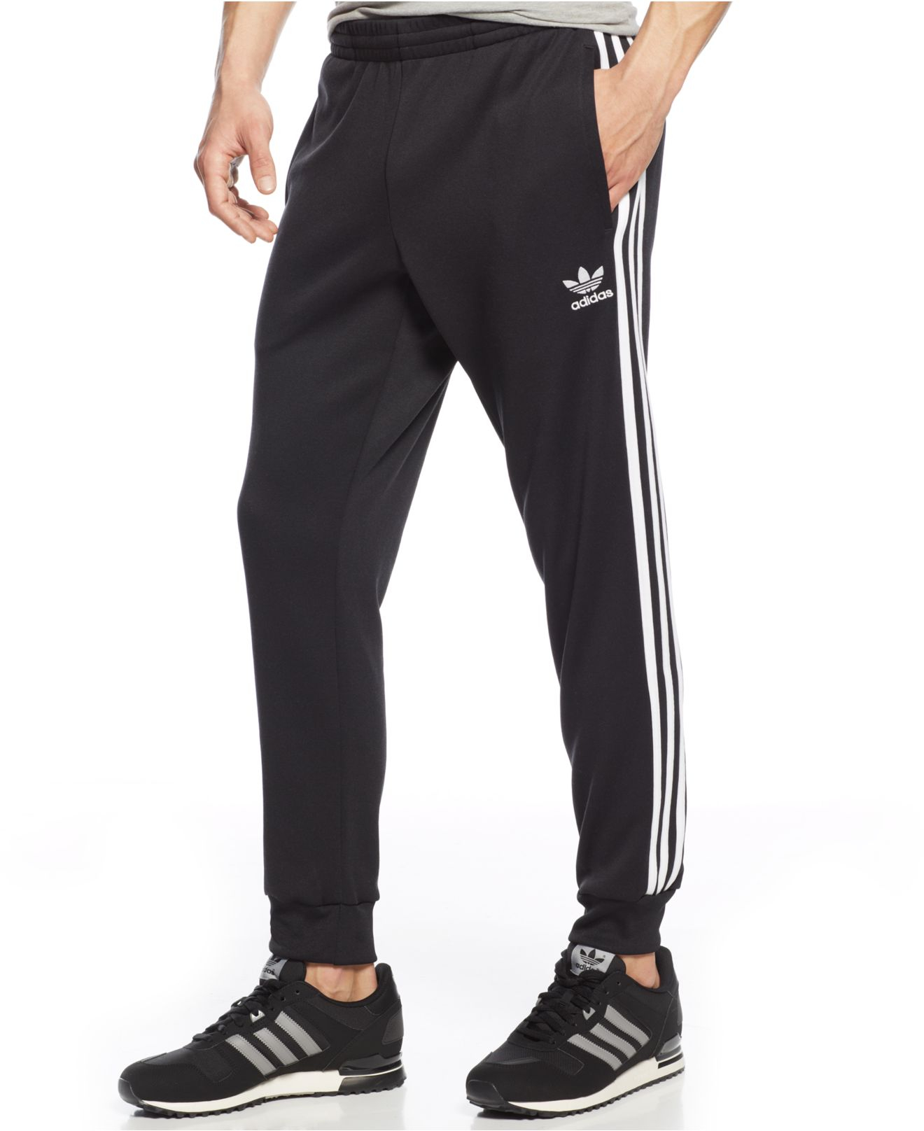adidas Originals Striped Joggers in Black for Men - Lyst