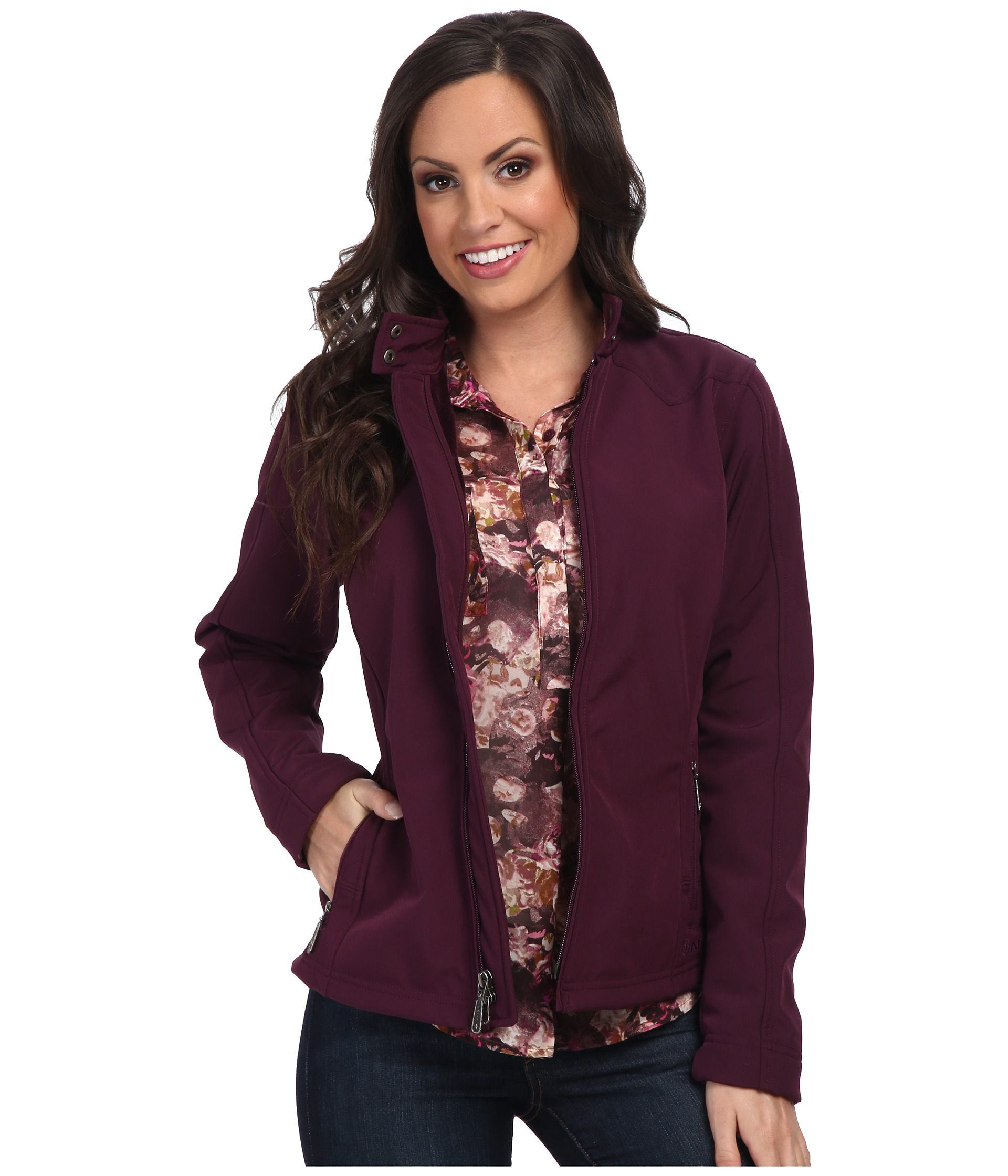burgundy ariat jacket