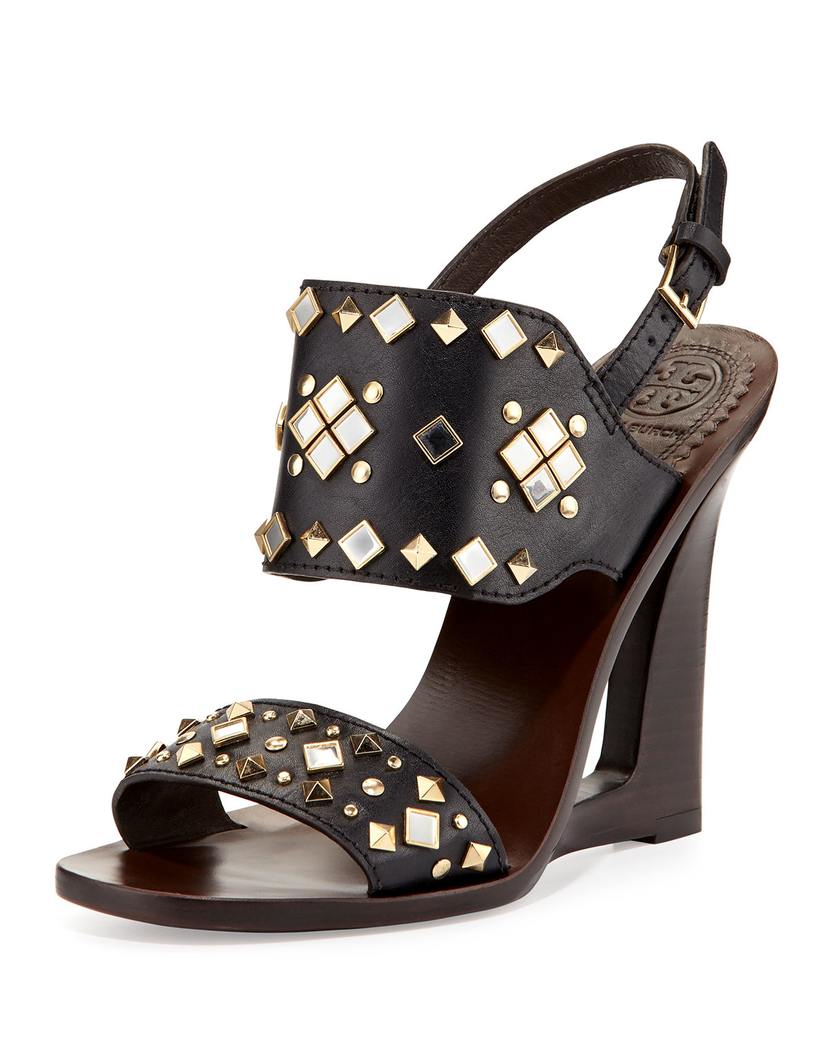 tory burch black flat sandals