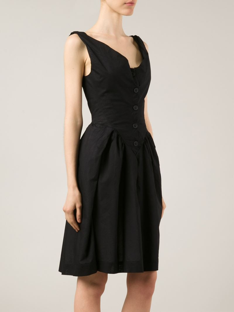 Vivienne Westwood Anglomania Saturday Cotton Dress in Black | Lyst