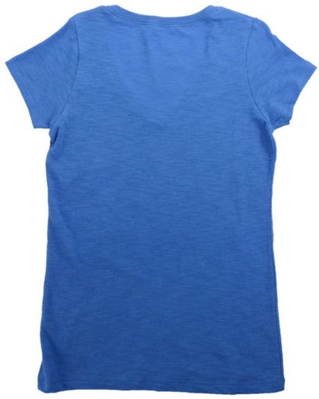 47 Brand Women'S Detroit Lions Let'S Go Scrum V-Neck T-Shirt in Blue | Lyst