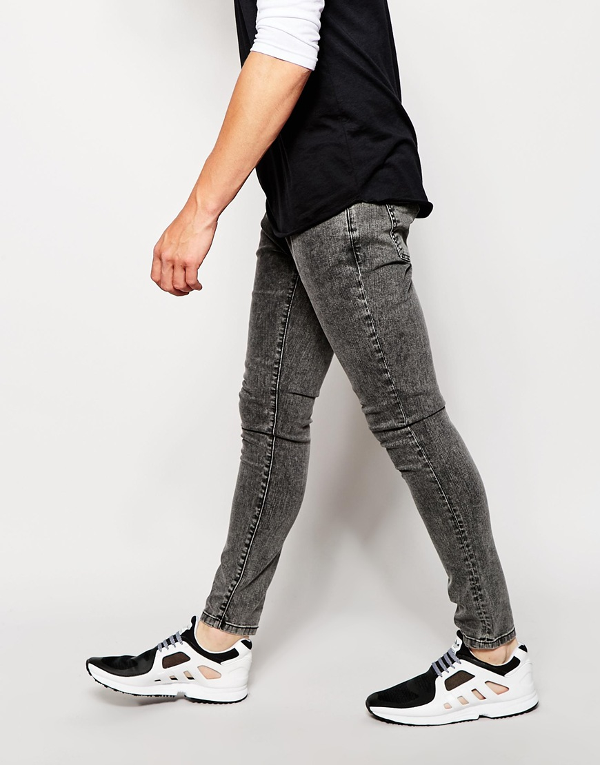 mens stonewash skinny jeans