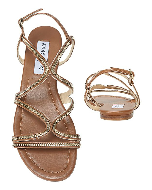 Jimmy choo flat sandals hot sale