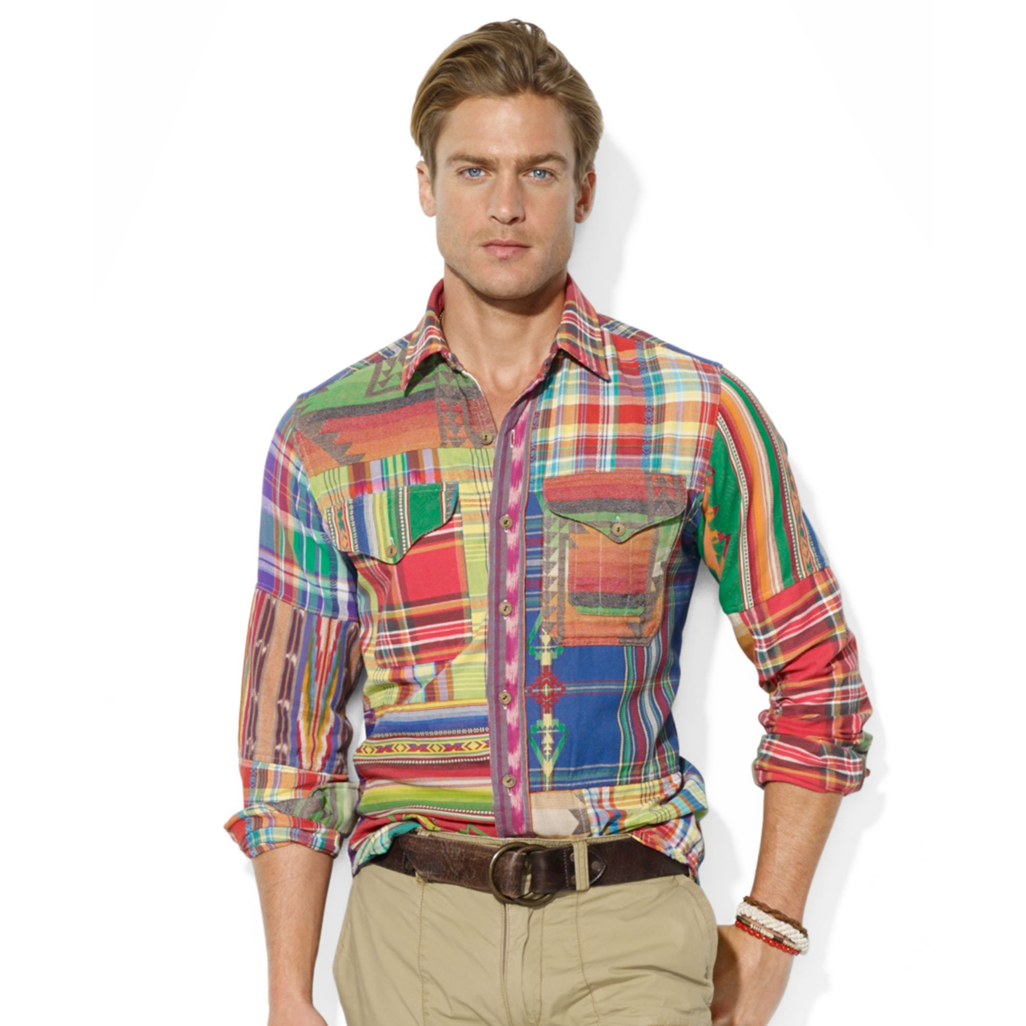 Ralph Lauren Polo Patchwork Ikat Hunting Workshirt in Multicolor for ...