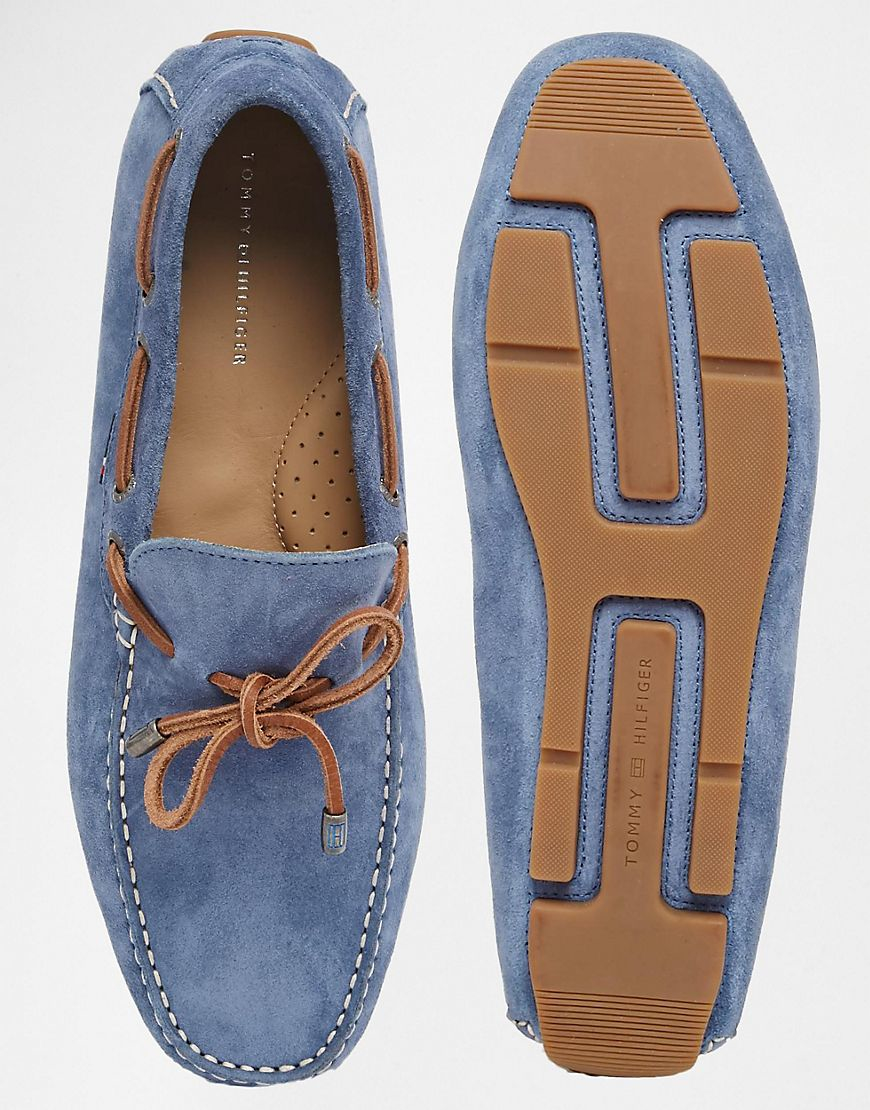 tommy hilfiger blue loafers