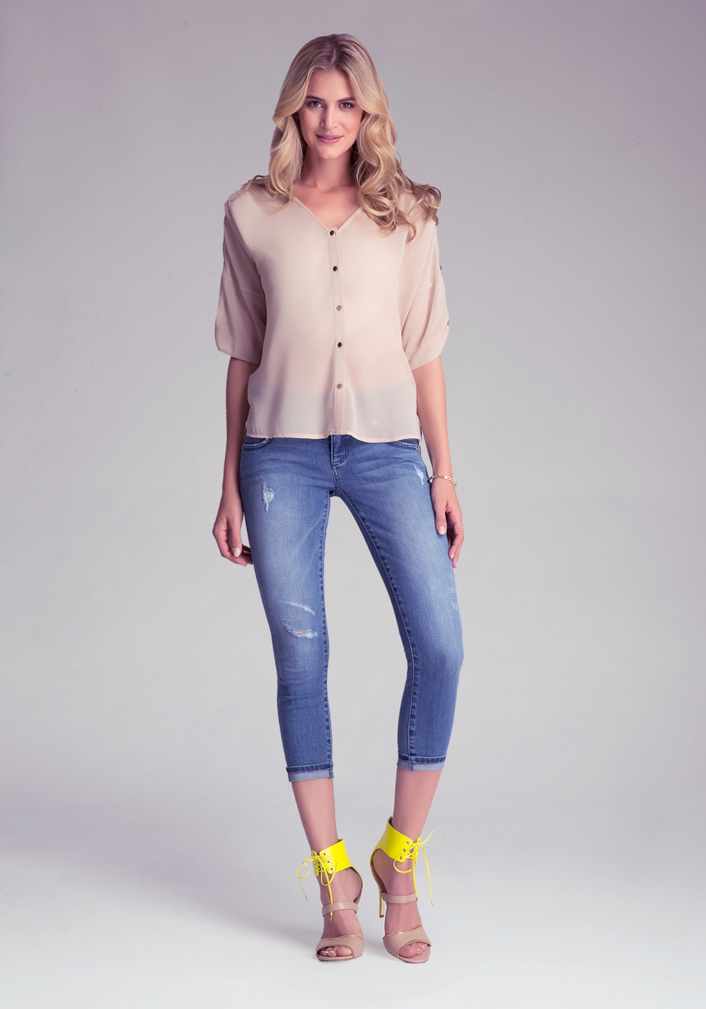 low rise cropped jeans