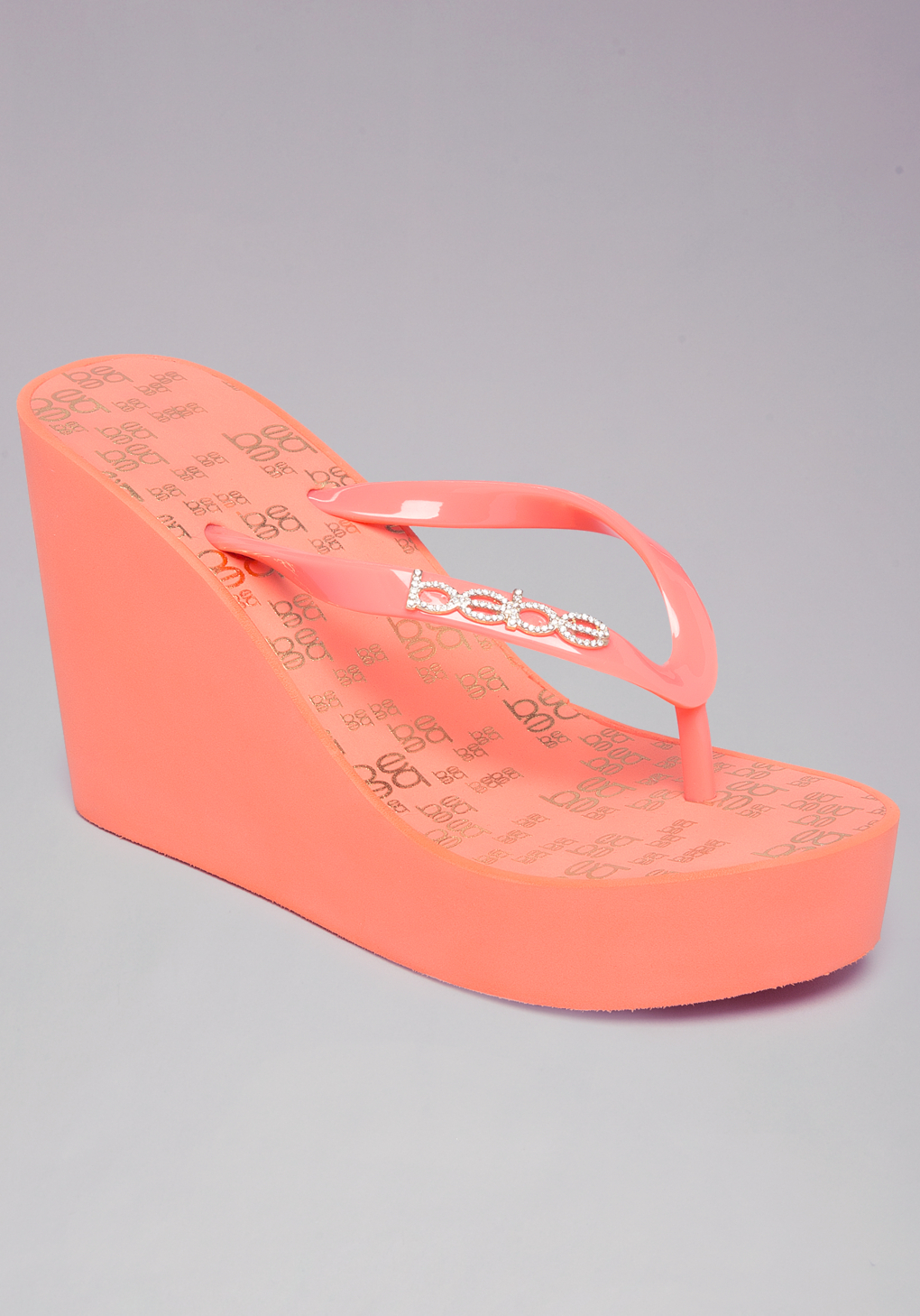 bebe platform flip flops