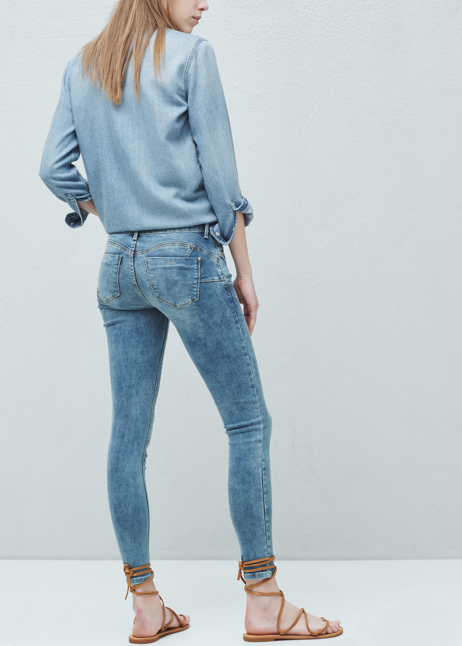 Lyst - Mango Kim Skinny Push-up Jeans in Blue