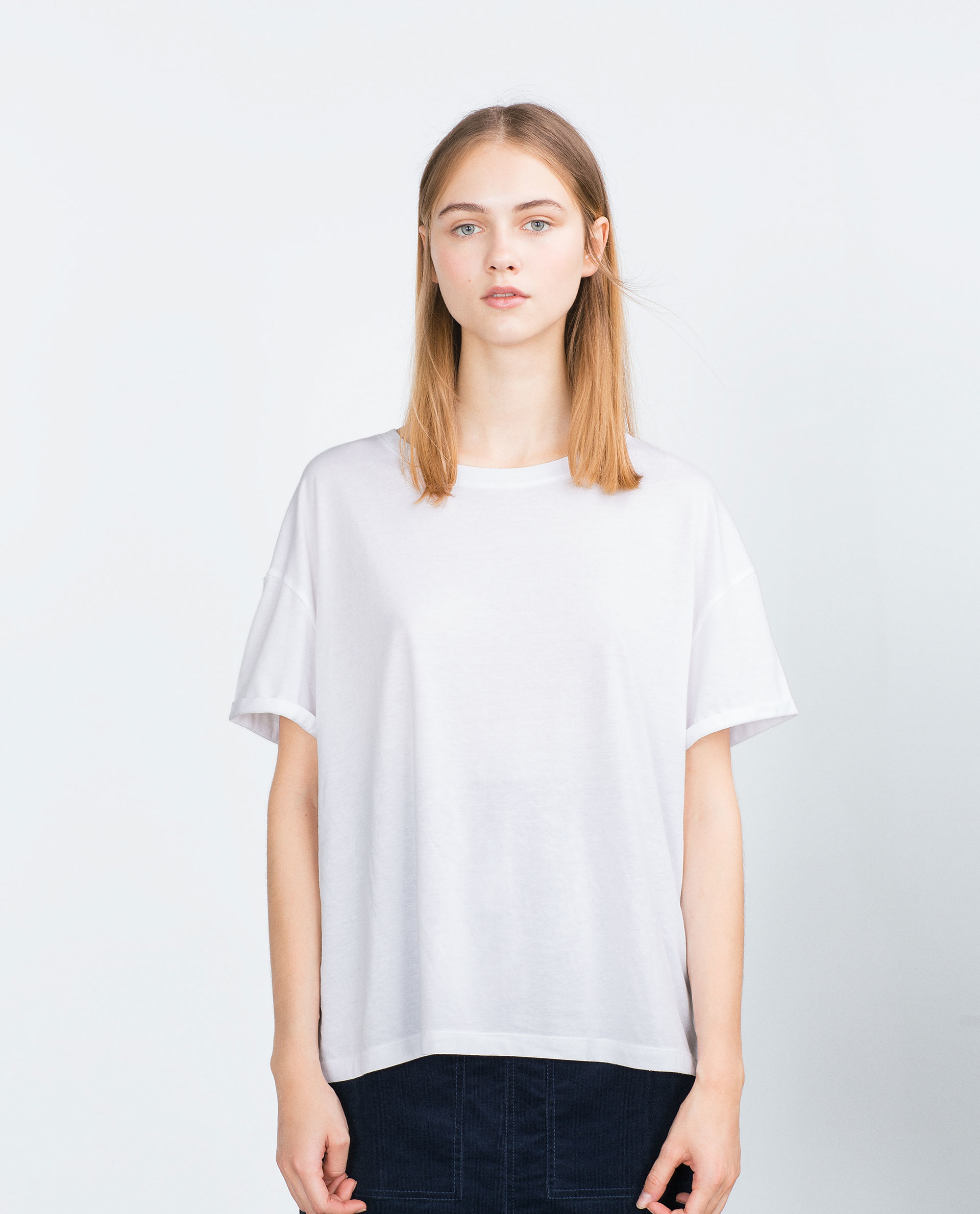  Zara  Basic T  shirt  in White Lyst