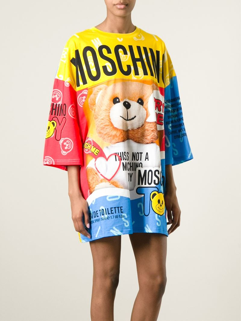 Moschino Teddy Bear Perfume T-shirt Dress | Lyst