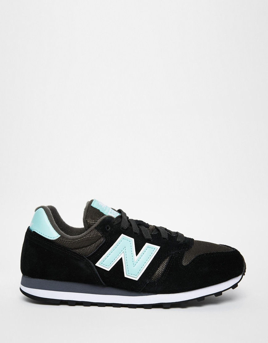 new balance 373 black suede