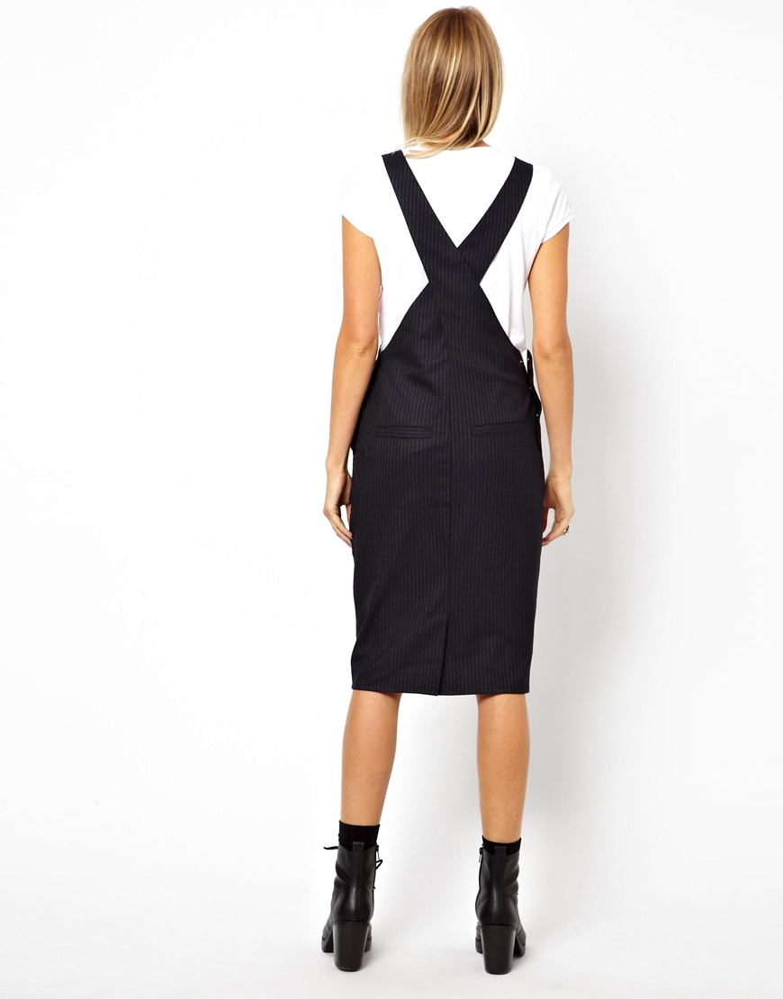 pinstripe pinafore