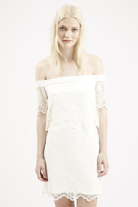 topshop white lace dress