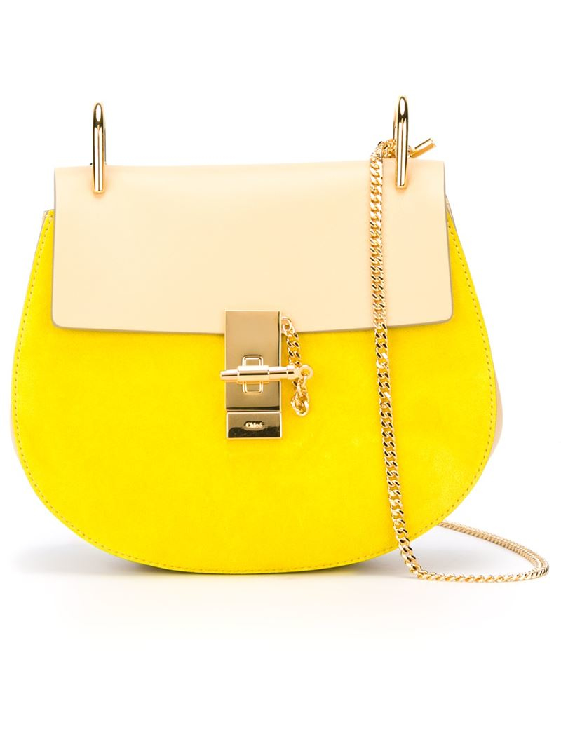 Lyst Chloé Drew Shoulder Bag In Yellow Gallery