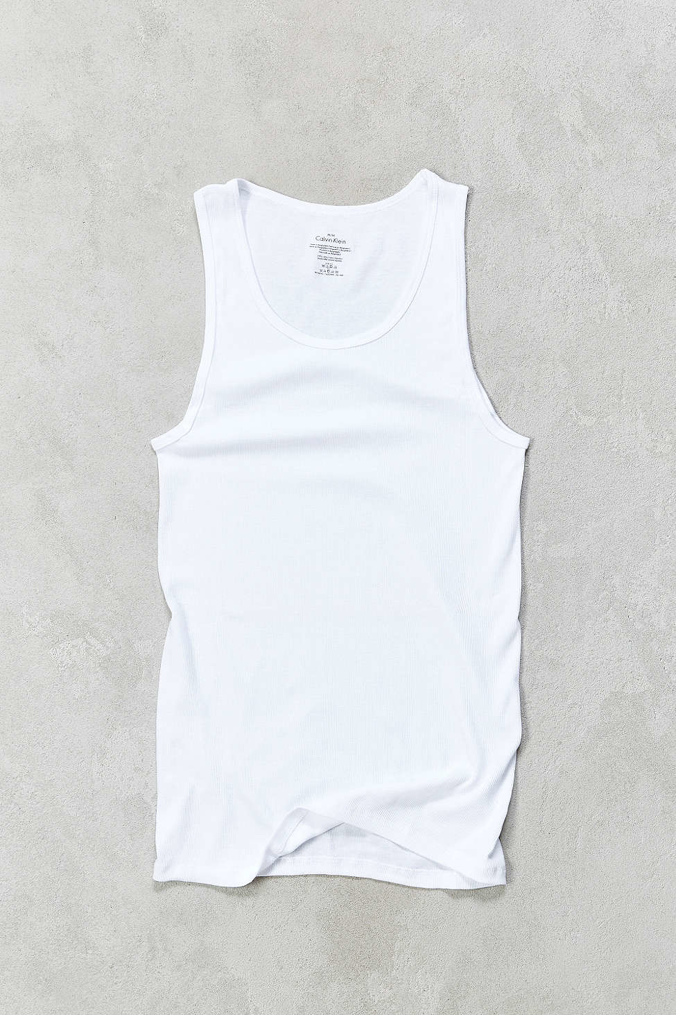 Calvin Klein Cotton Ribbed Tank Top 3-pack in White for Men - Lyst