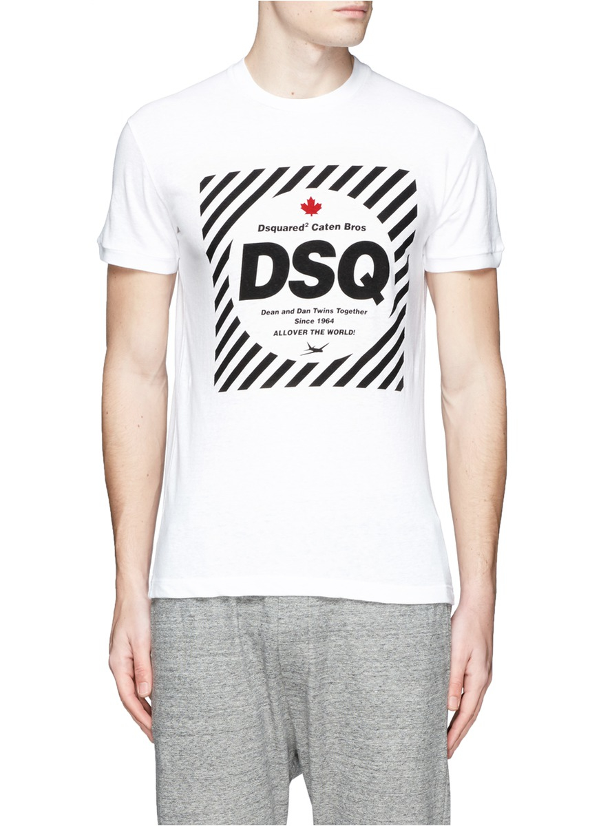 DSquared² 'dsq' Logo Print T-shirt in 
